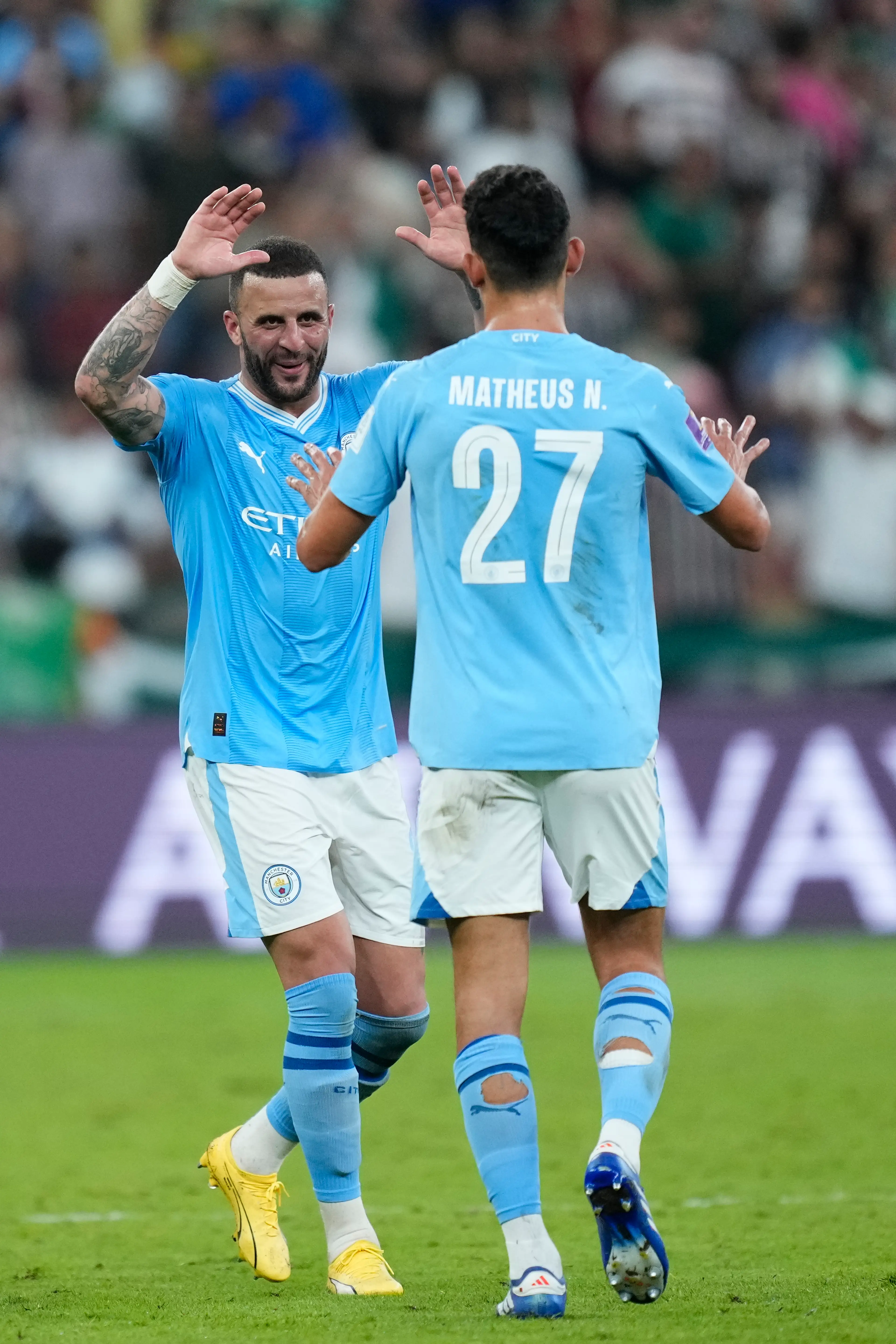 Kyle Walker and Matheus Nunes are both attracting interest from Saudi Arabia. Image: Getty