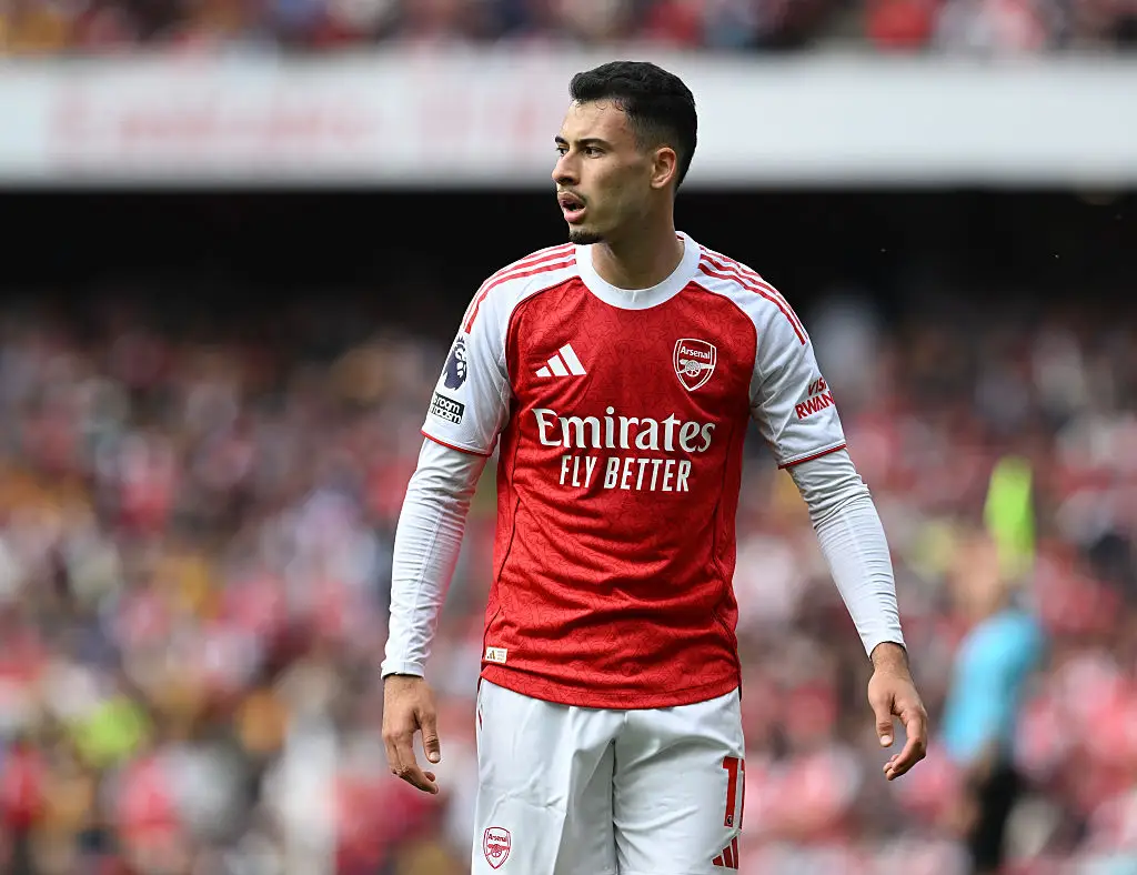 Gabriel Martinelli could be set to leave Arsenal this summer. (Image: Getty)