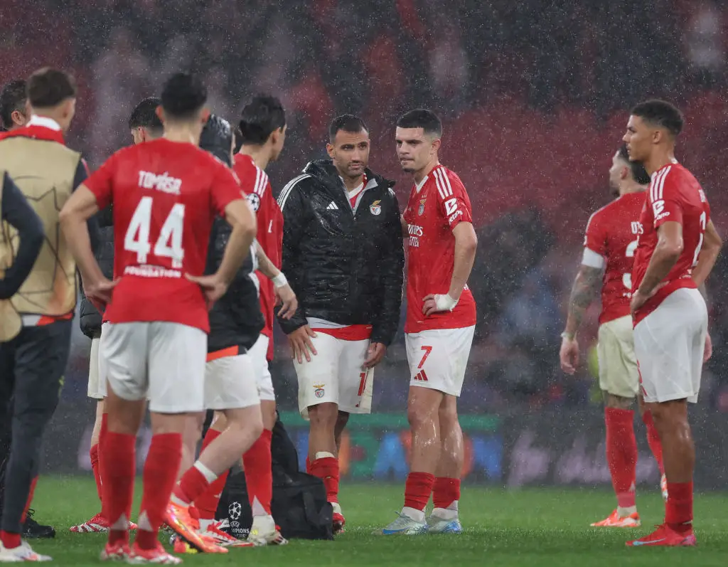 Benfica players react after losing to Barcelona (Image: Getty)