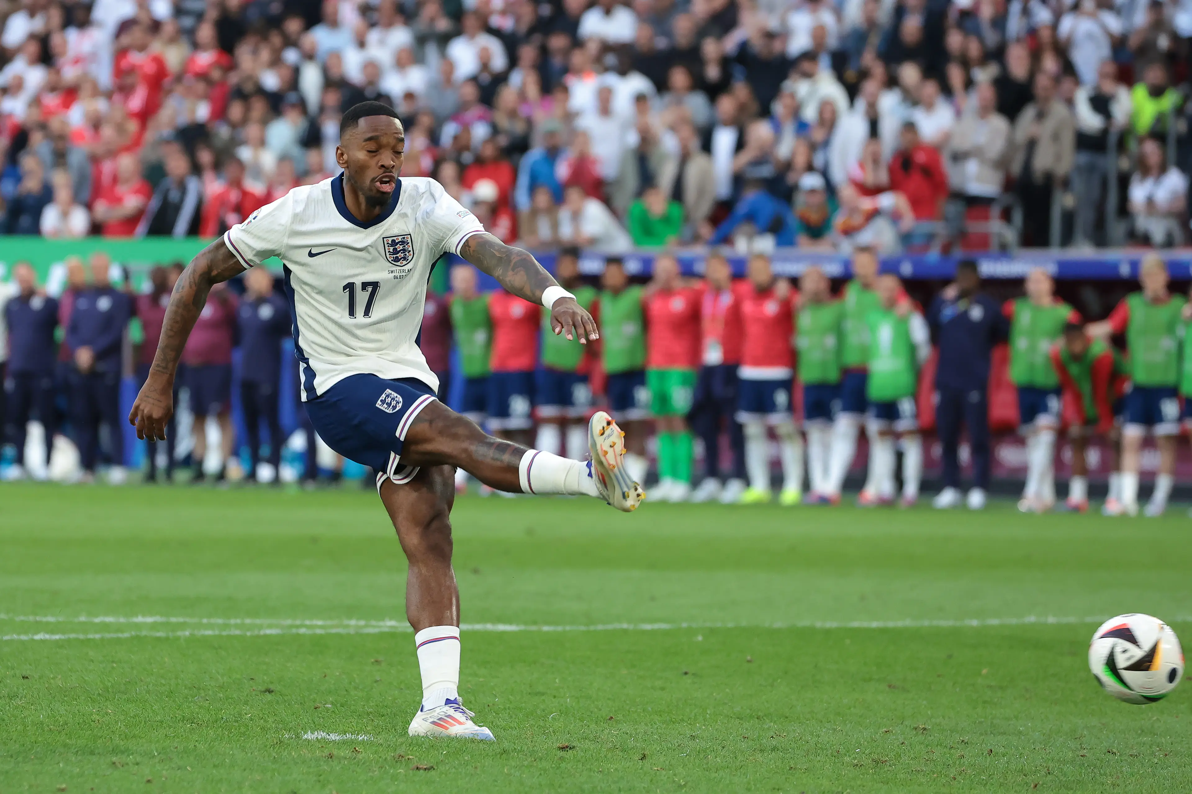 Ivan Toney converted his penalty against Switzerland (Getty)