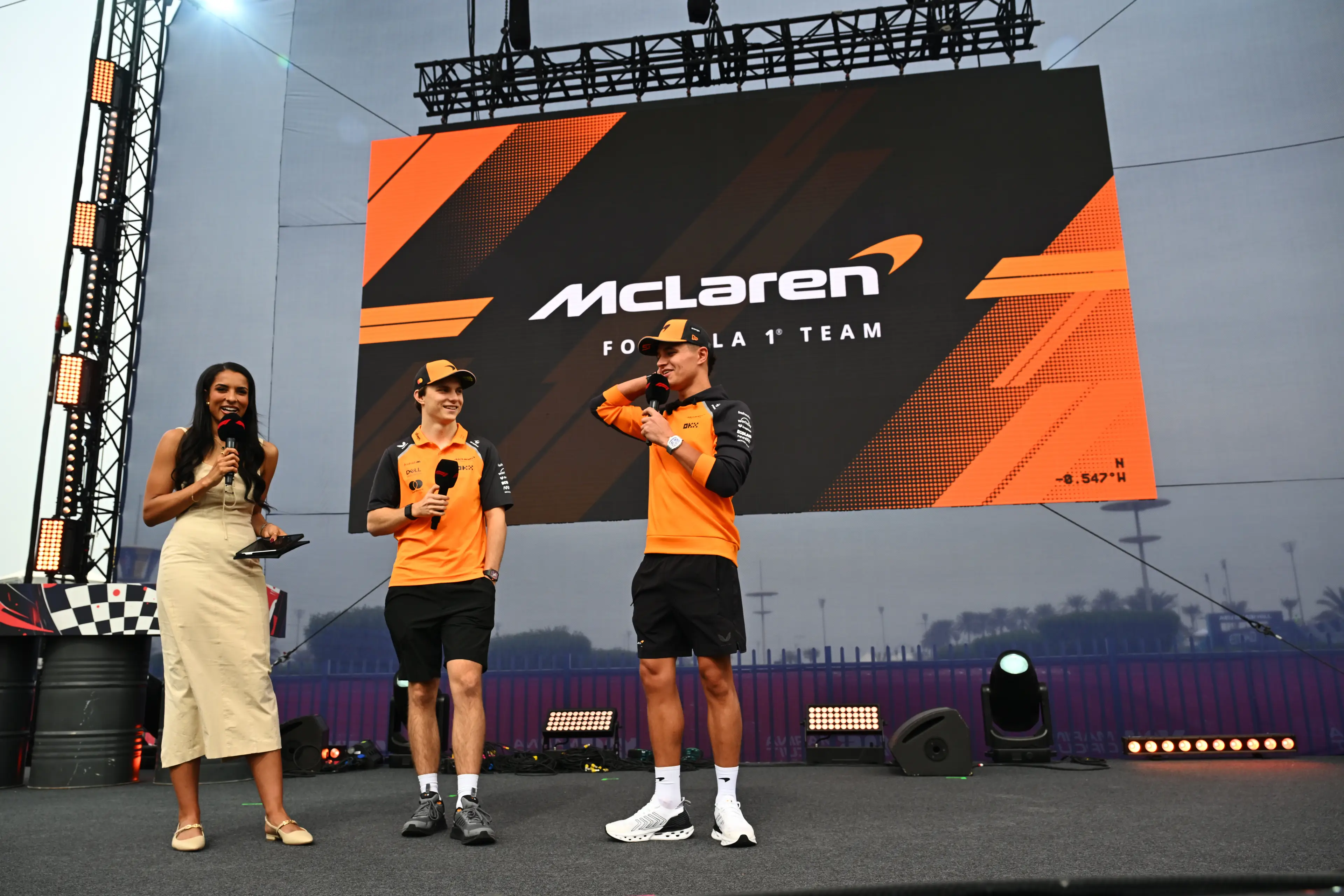 Oscar Piastri and Lando Norris dismissed speculation of any dramas at the end-of-season dinner. Image: Getty 