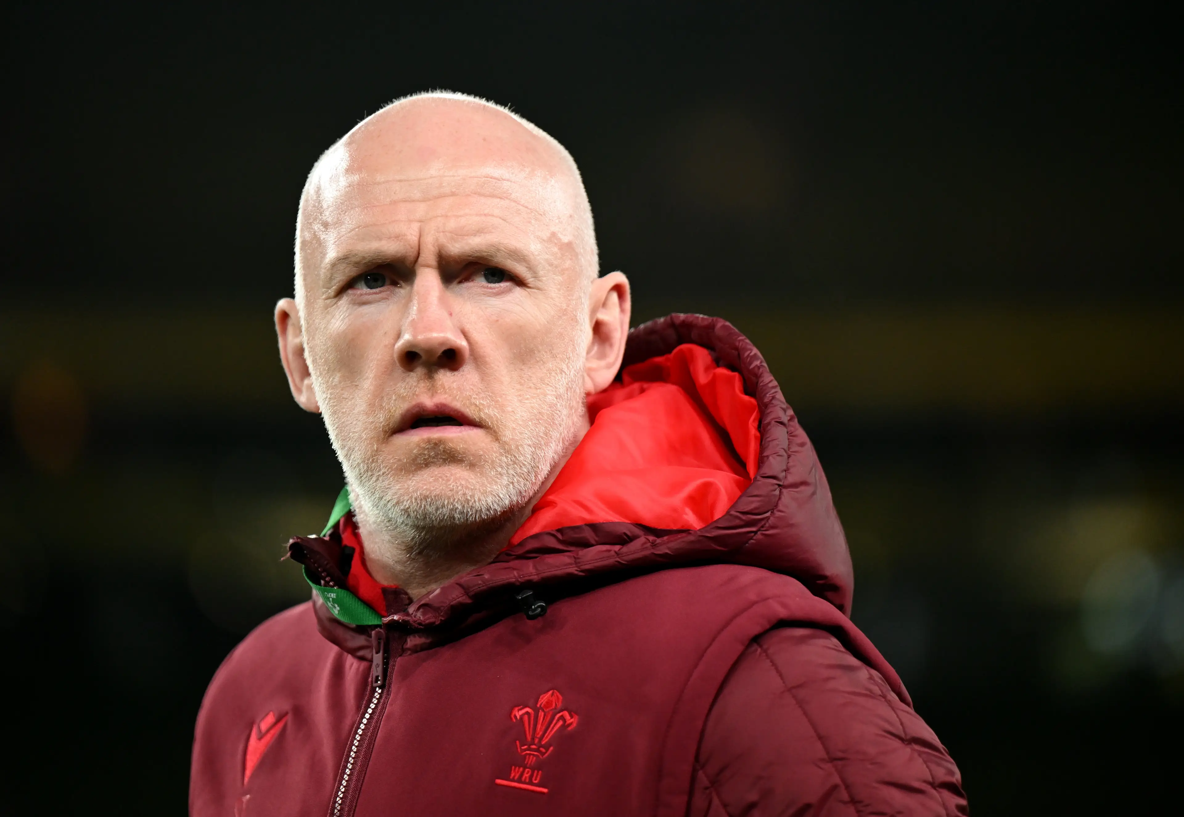 Steve Tandy, Head Coach of Wales, looks on during warm ups prior to the Guinness Six Nations 2026 match between Ireland and Wales (Getty Images)