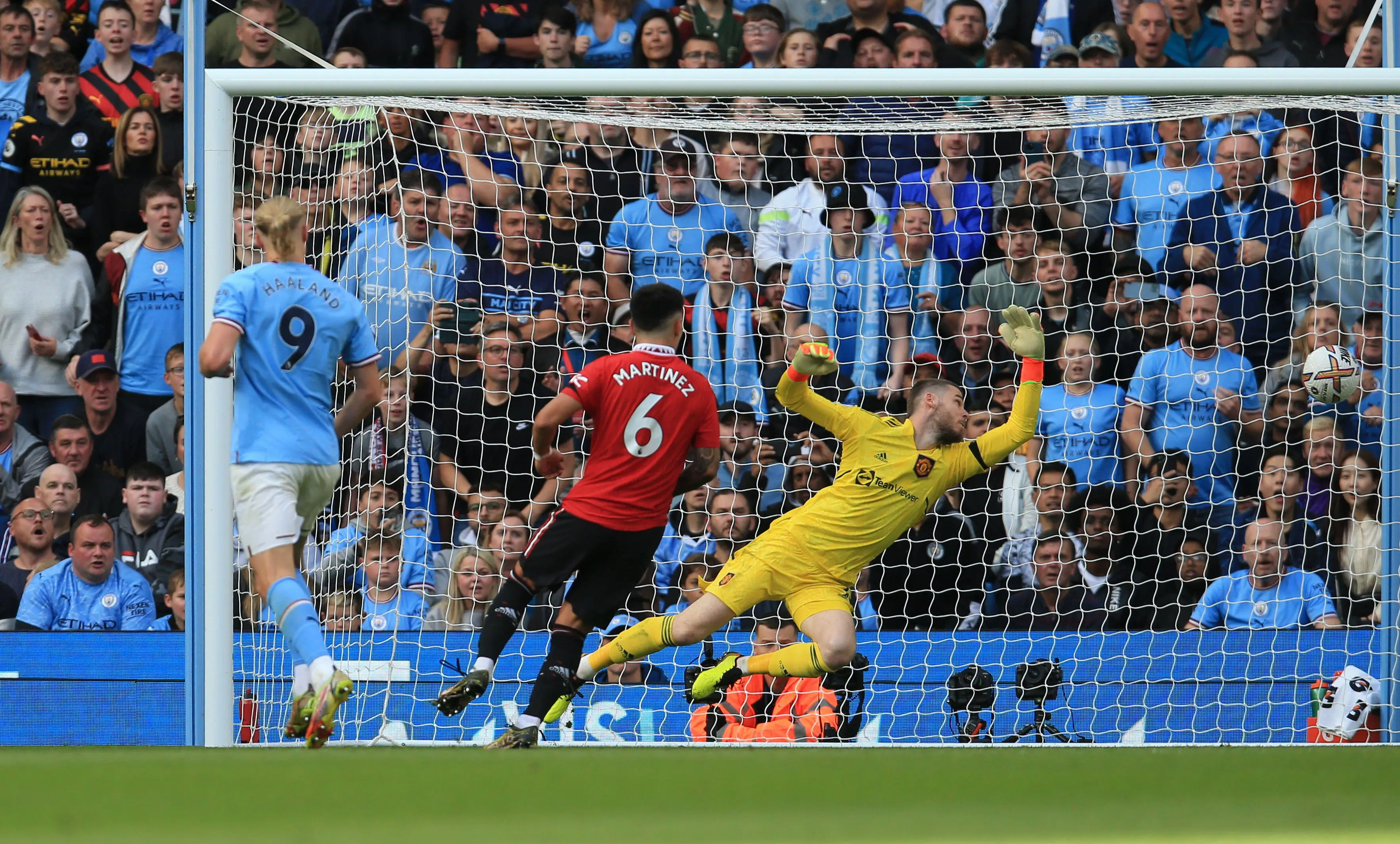 David de Gea shipped six at City. Image