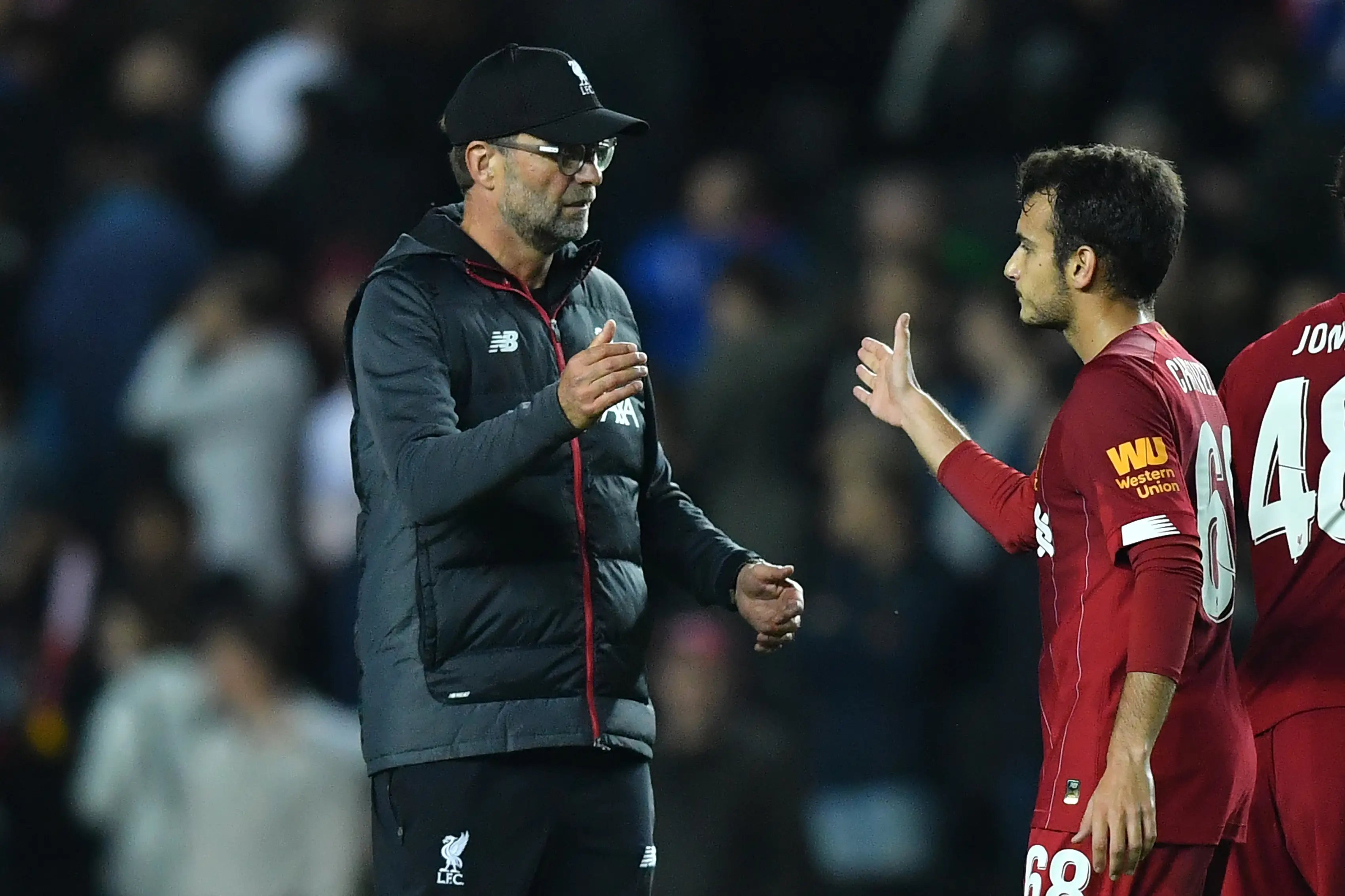 Pedro Chirivella and Jurgen Klopp. Image: BEN STANSALL / Contributor via Getty