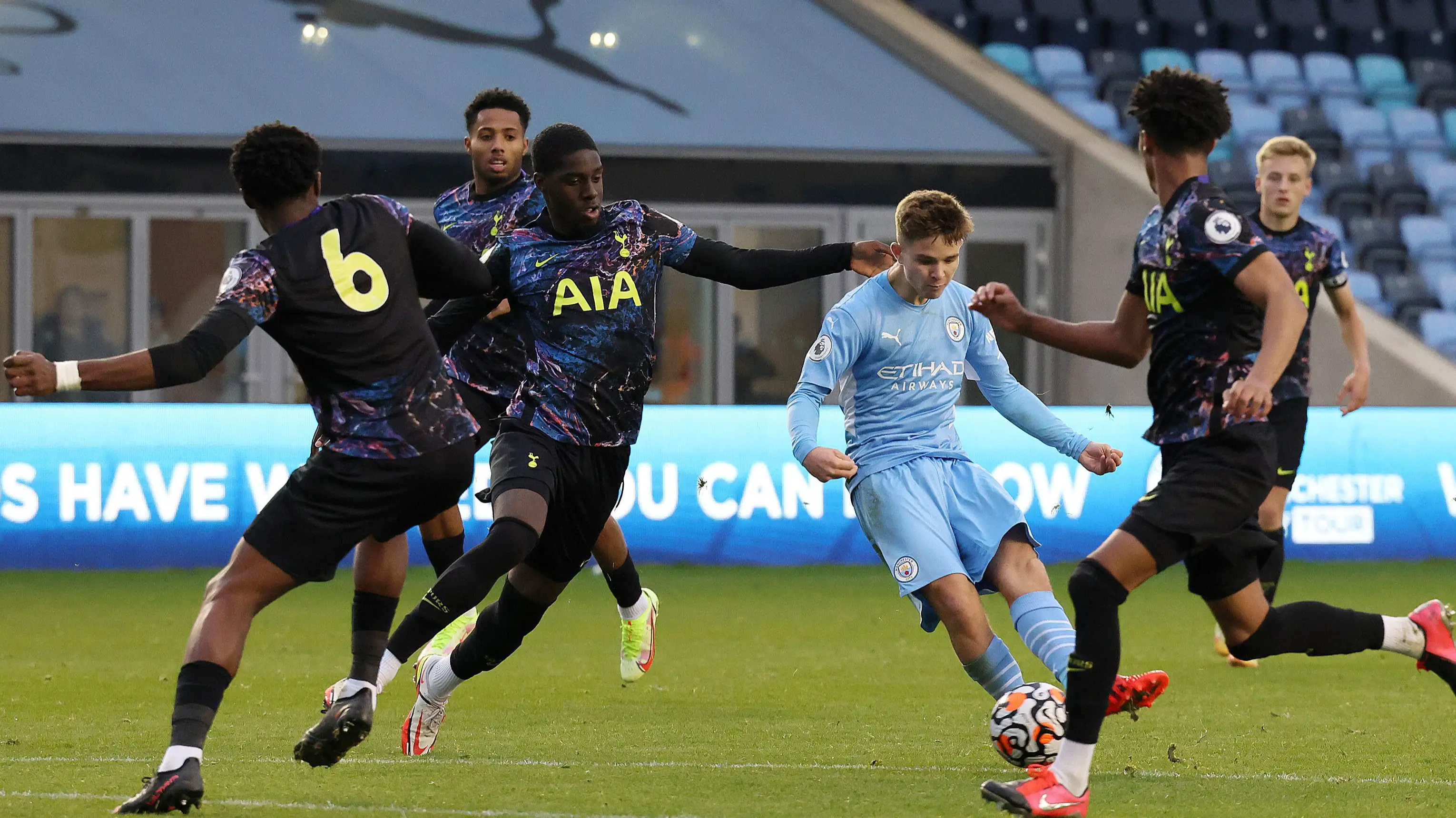 Manchester City starlet James McAtee is linked with a move to the Championship (Sportimage / Alamy)