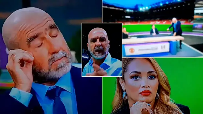 Fans stunned as Eric Cantona ‘walks off set’ during Premier League coverage
