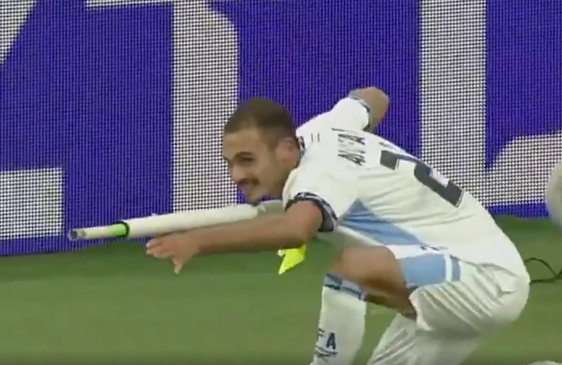 Abu Farchi was sent off for his celebration (Credit:X)