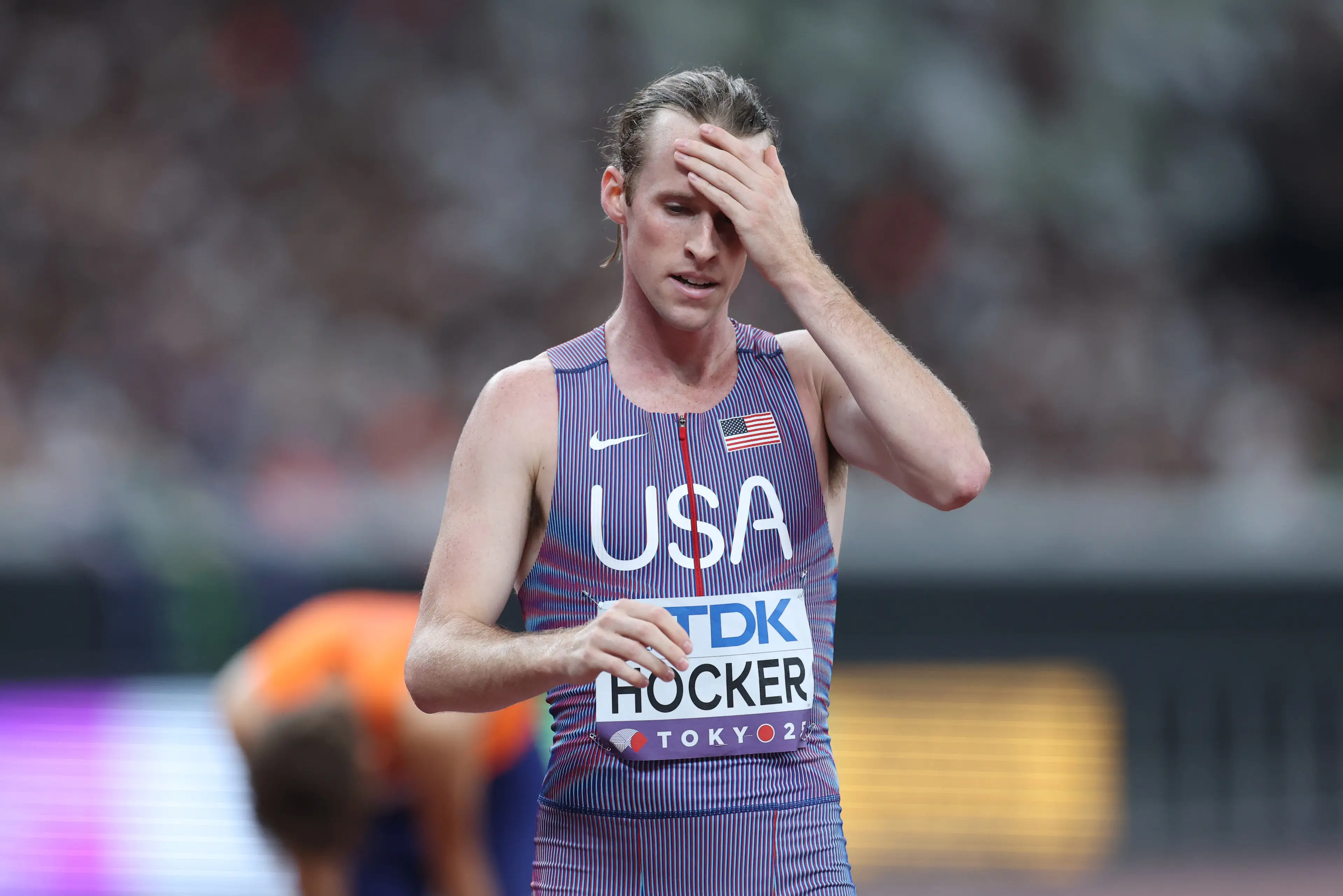 Cole Hocker was disqualified from the 1500m final at the World Athletics Championships. Image: Getty 