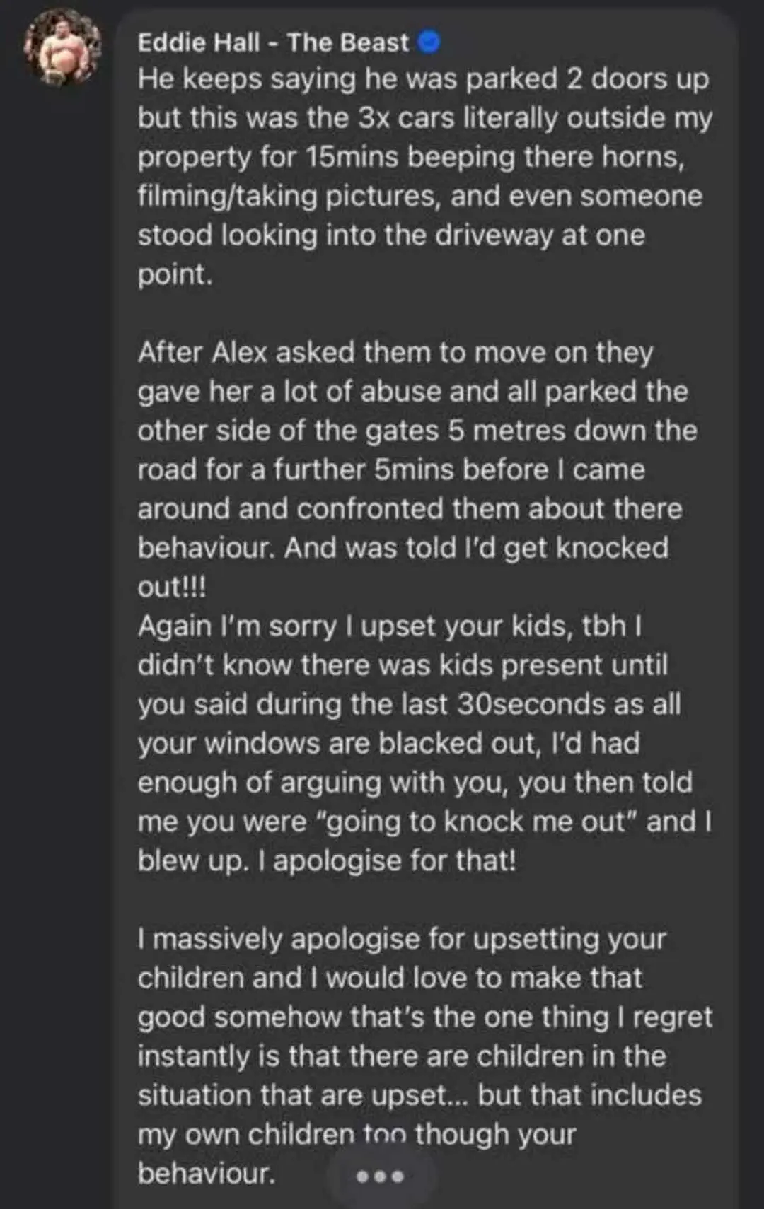 Image: Facebook/Eddie Hall