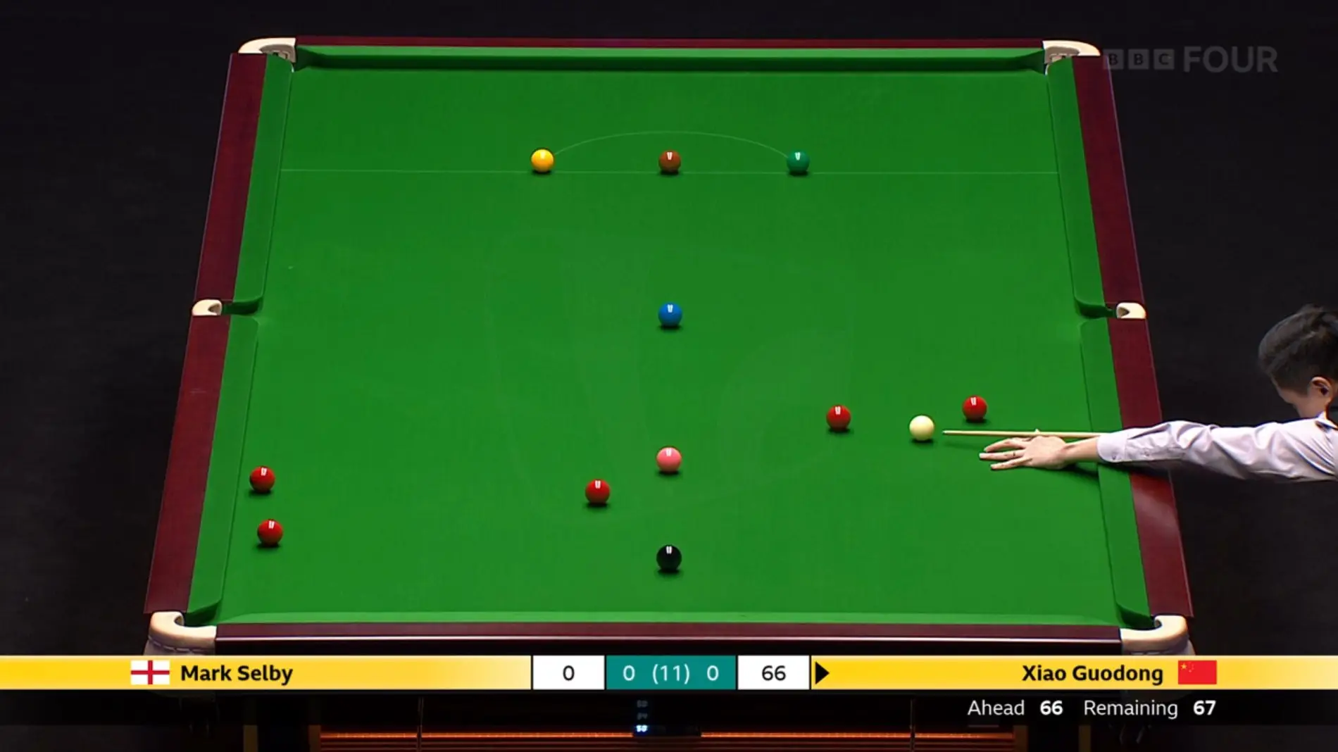 Davis commented on the table during Xiao's victory over Mark Selby. Image credit: Getty