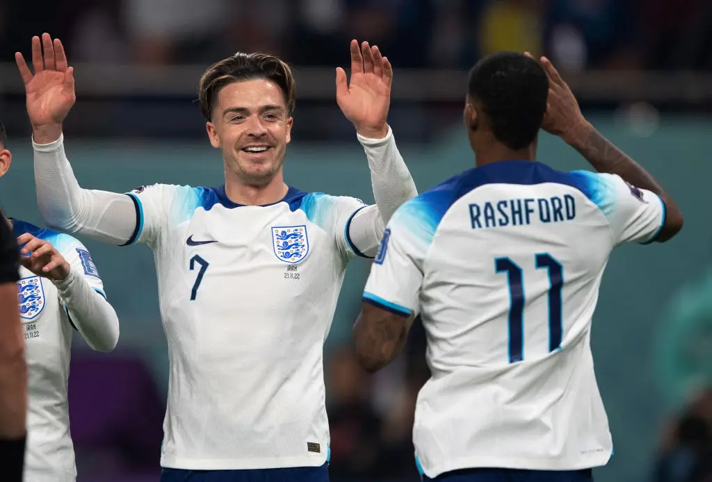 Jack Grealish and Marcus Rashford in action for England (Credit:Getty)
