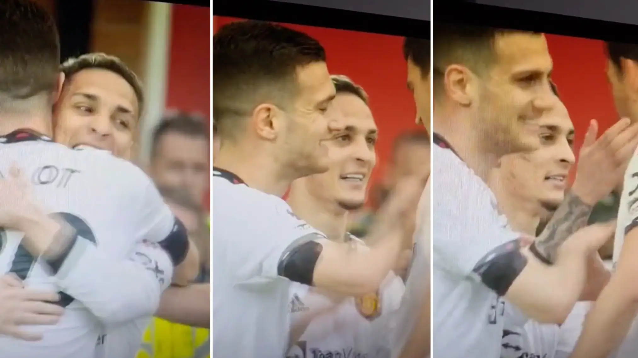 Man United fans notice Antony's reaction to Harry Maguire after goal against Nottingham Forest