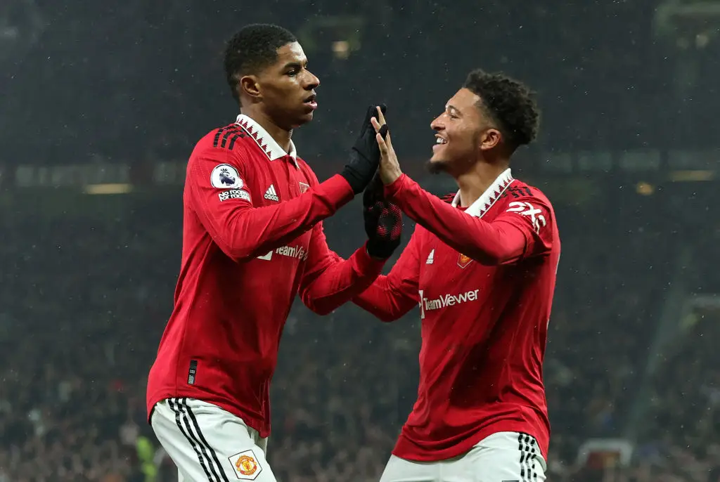 Marcus Rashford and Jadon Sancho were Man United teammates (Credit:Getty)