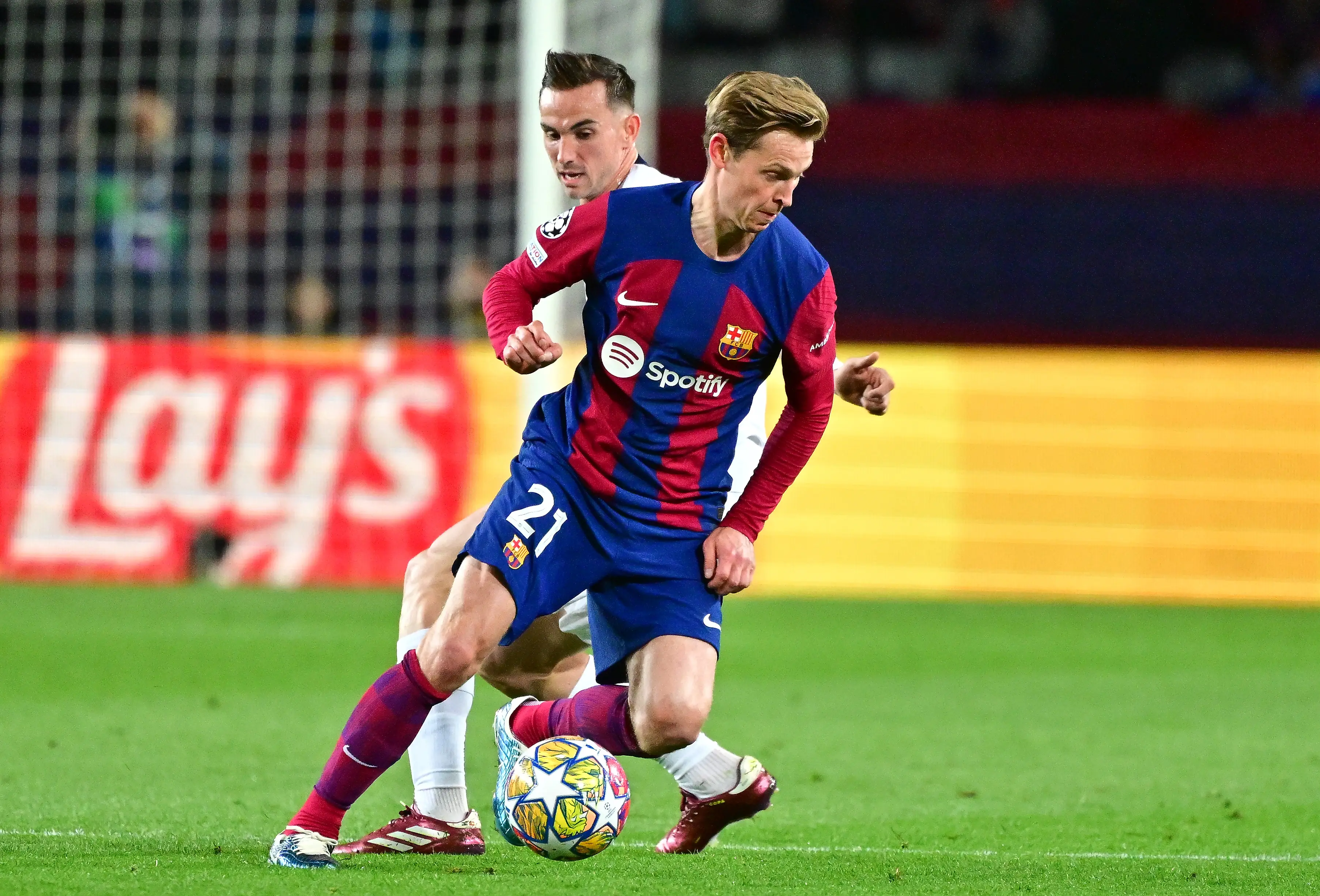 Frenkie de Jong in action for Barcelona. Image: Getty
