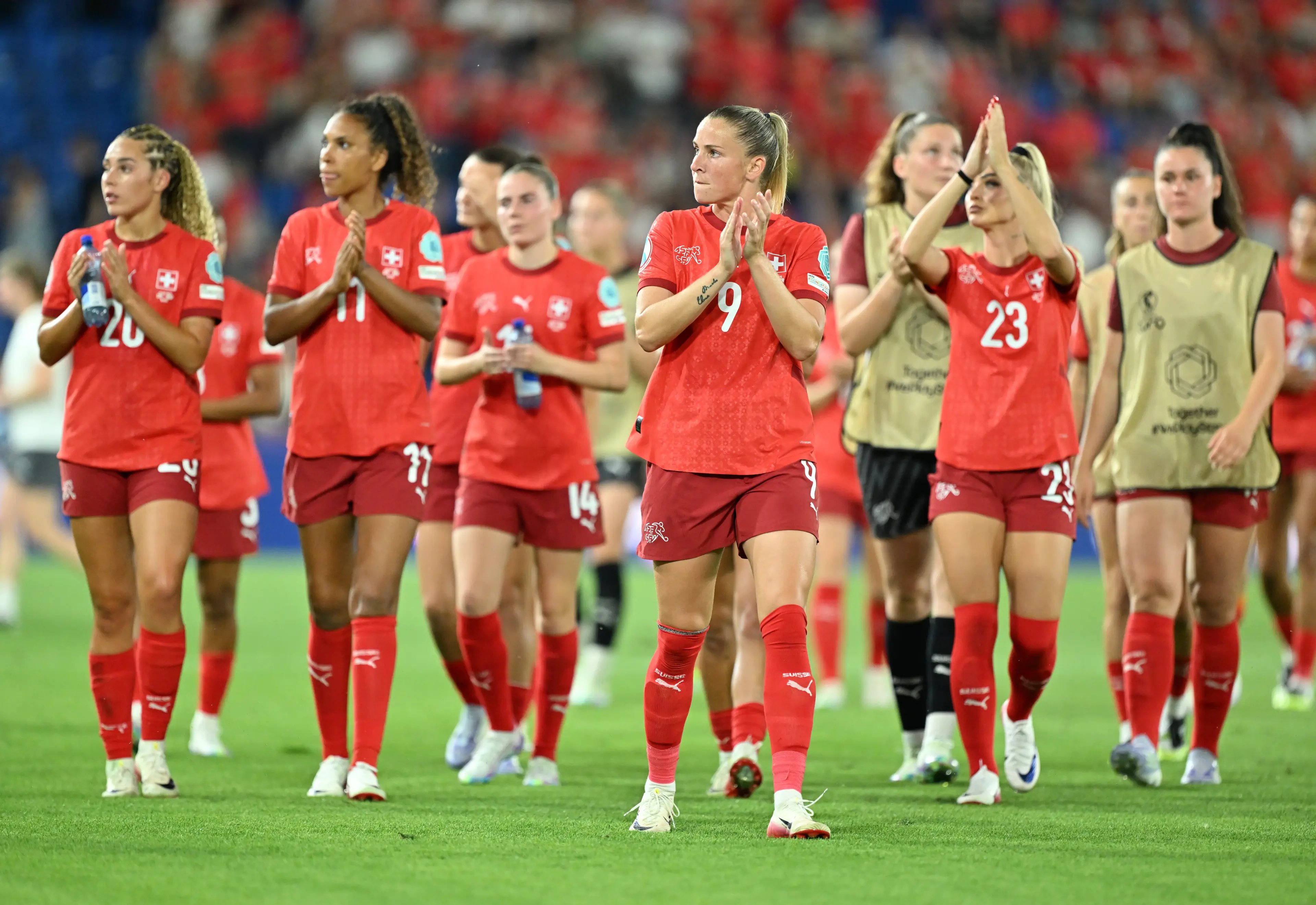 Switzerland lost their opening game of the Women's Euros. Image: Getty 