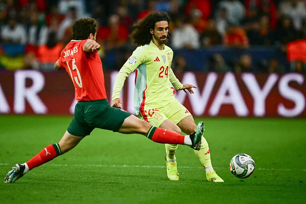 Fans booed Marc Cucurella throughout the first half of the Nations League final. (Image: Getty)