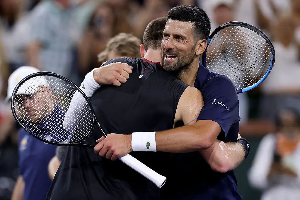 Djokovic appeared to be exhausted following his loss to Draper at Indian Wells. (Image: Matthew Stockman/Getty Images)