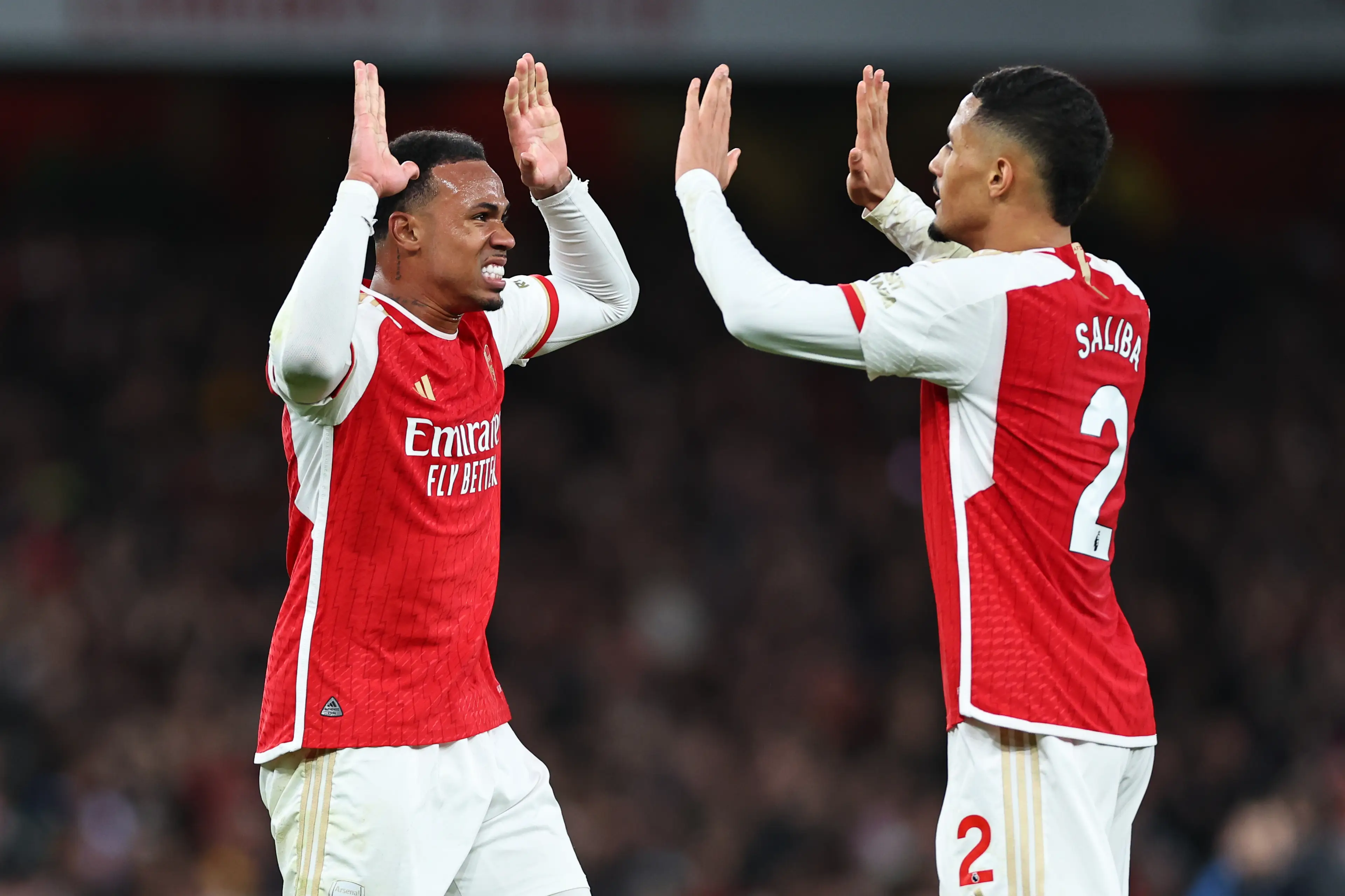 Saliba and Gabriel have formed a stubborn defensive partnership (Getty)