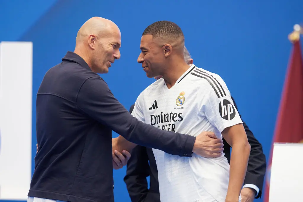 Zinedine Zidane and Kylian Mbappe (Credit:Getty)