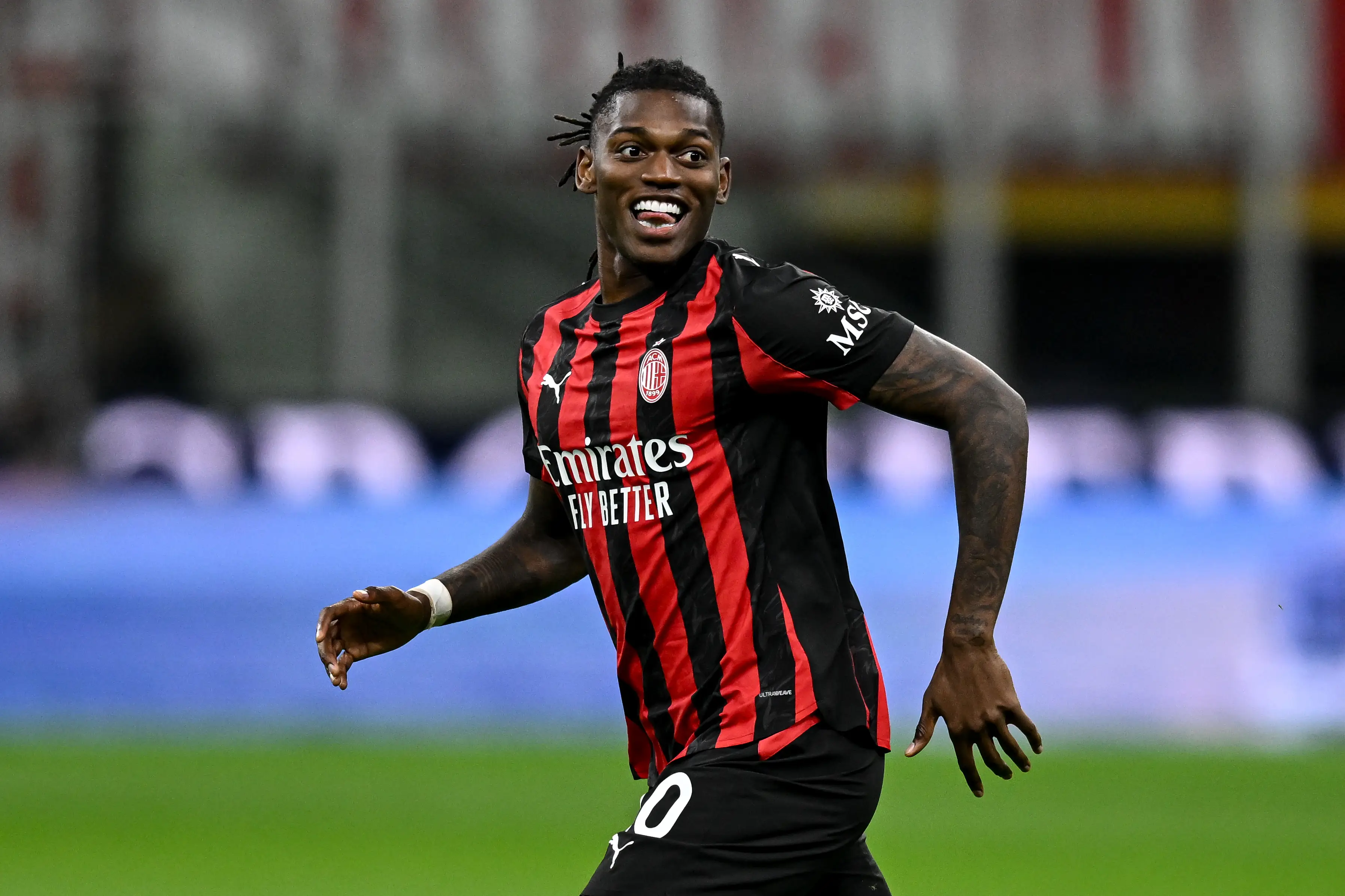 Rafael Leao has been linked with a move to the Premier League. Image: Getty