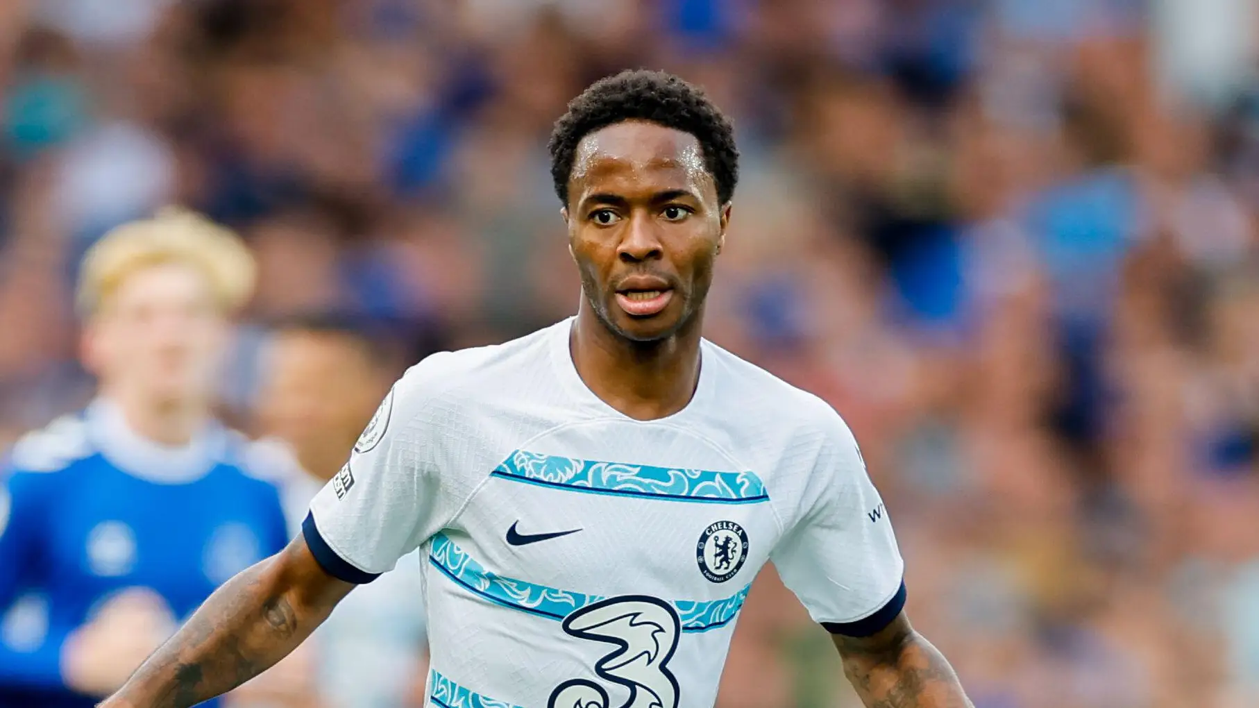 Raheem Sterling on his Chelsea debut. (Alamy)