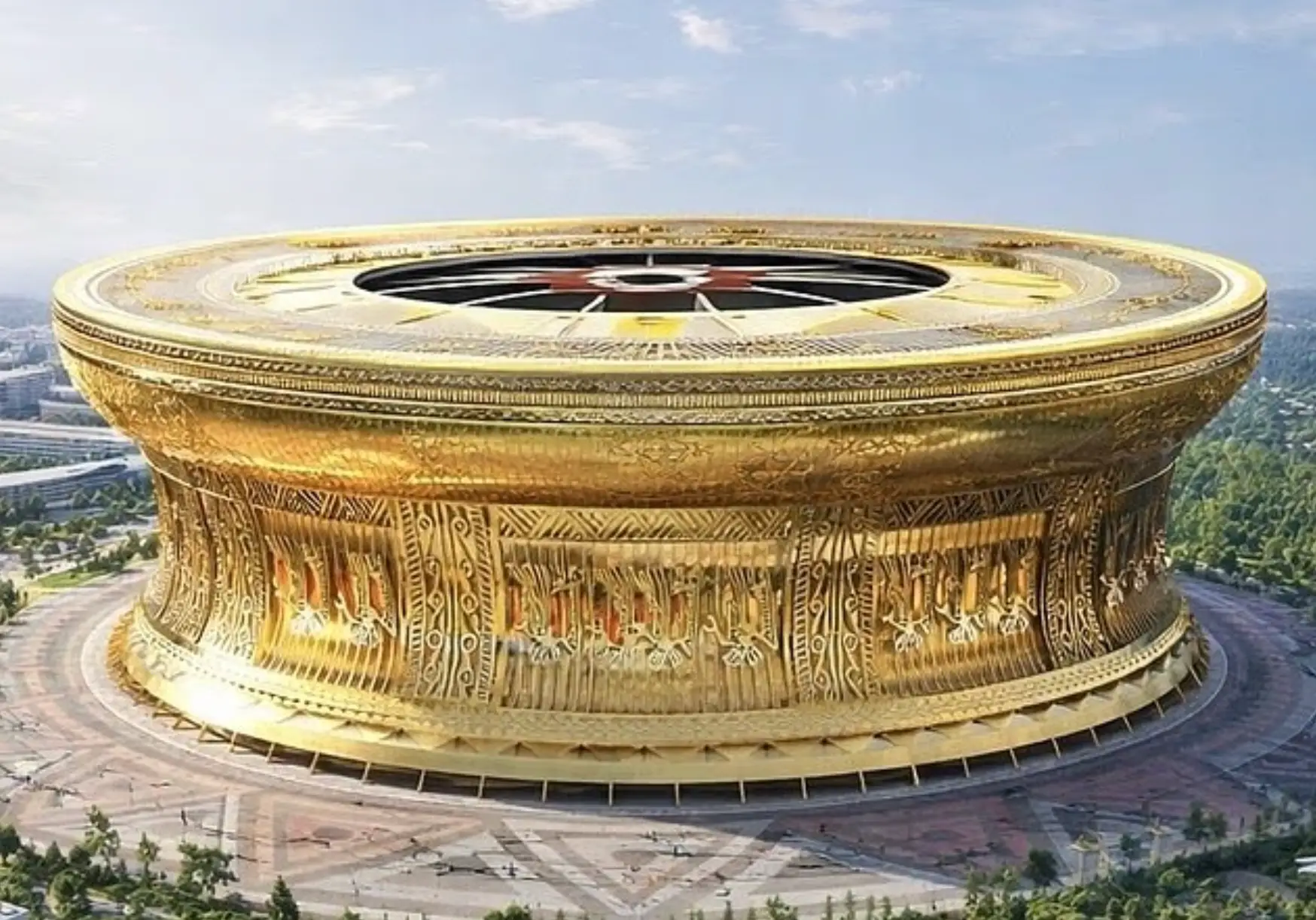 The stunning venue has a capacity of 135,000. Image: The Trong Dong Stadium 