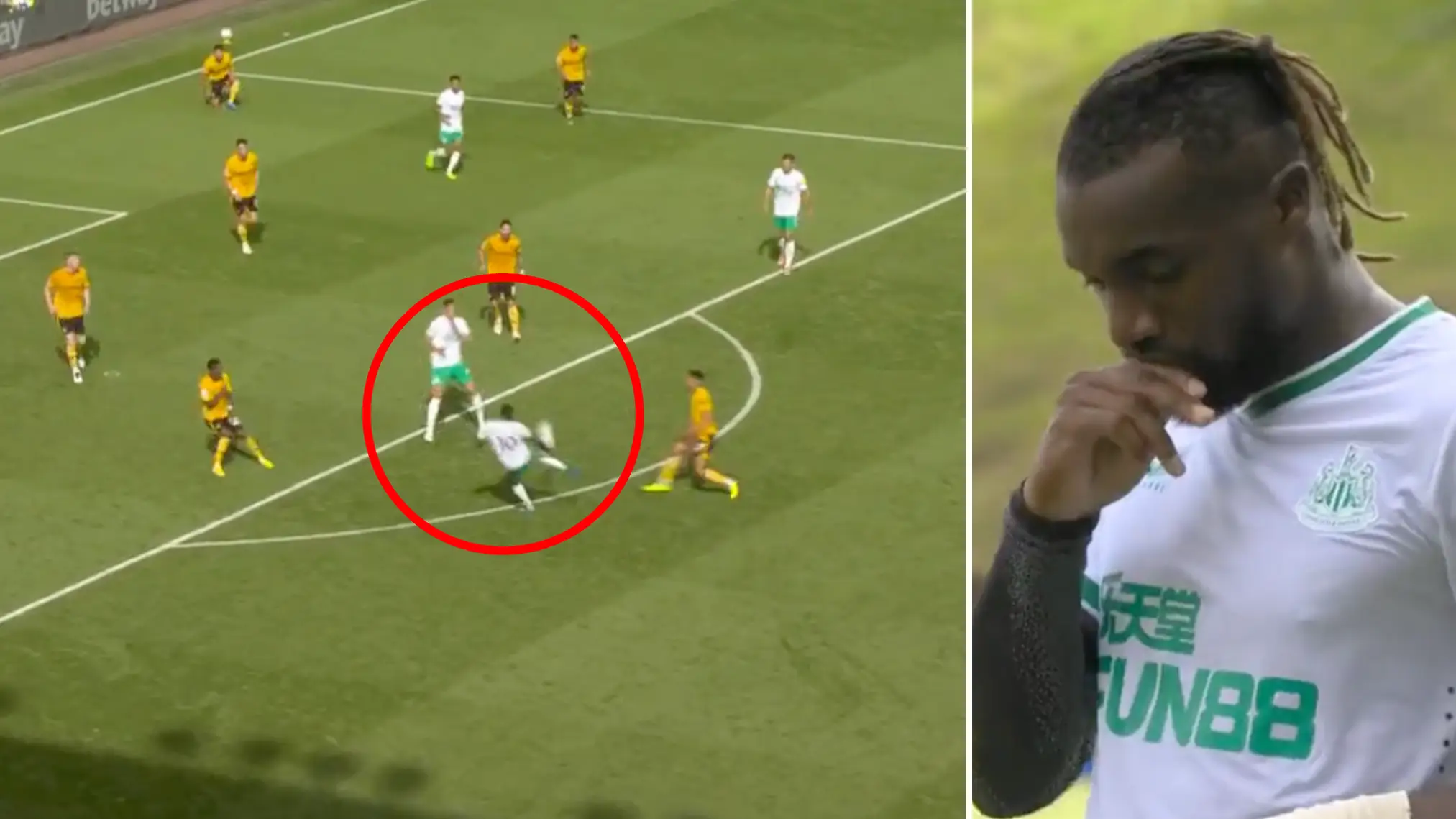 Allan Saint-Maximin scores incredible last minute volley, the technique was special