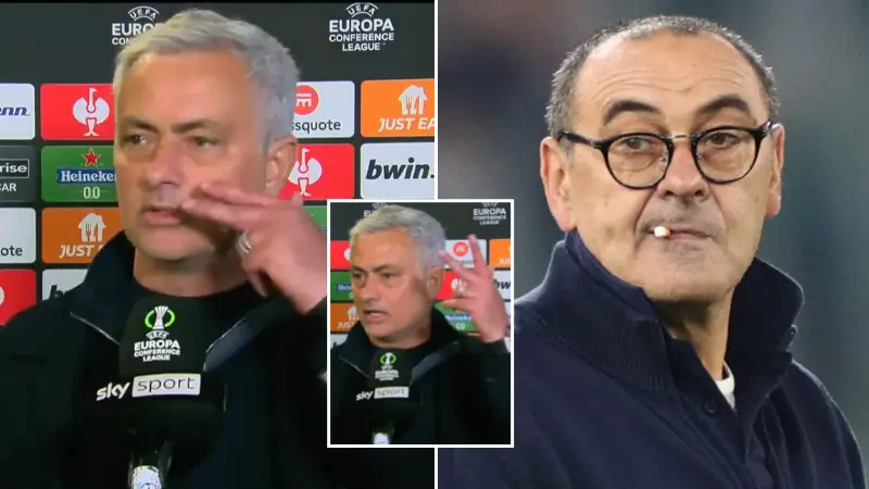Jose Mourinho Says Lazio Players Spent Evening 'Smoking Cigarettes With Maurizio Sarri' In Post-Match Interview