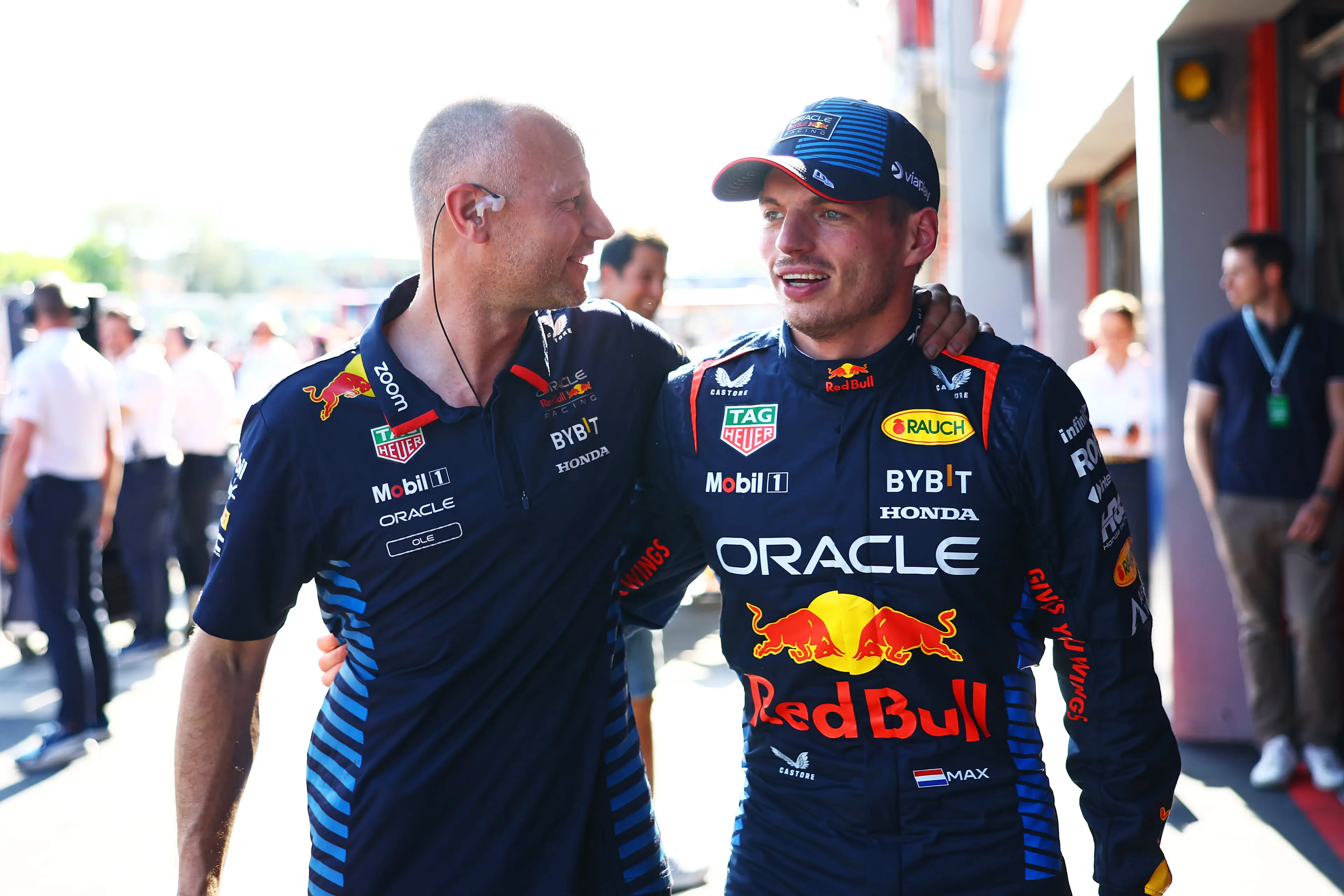 Ole Schack and Max Verstappen pictured (Image: Getty)