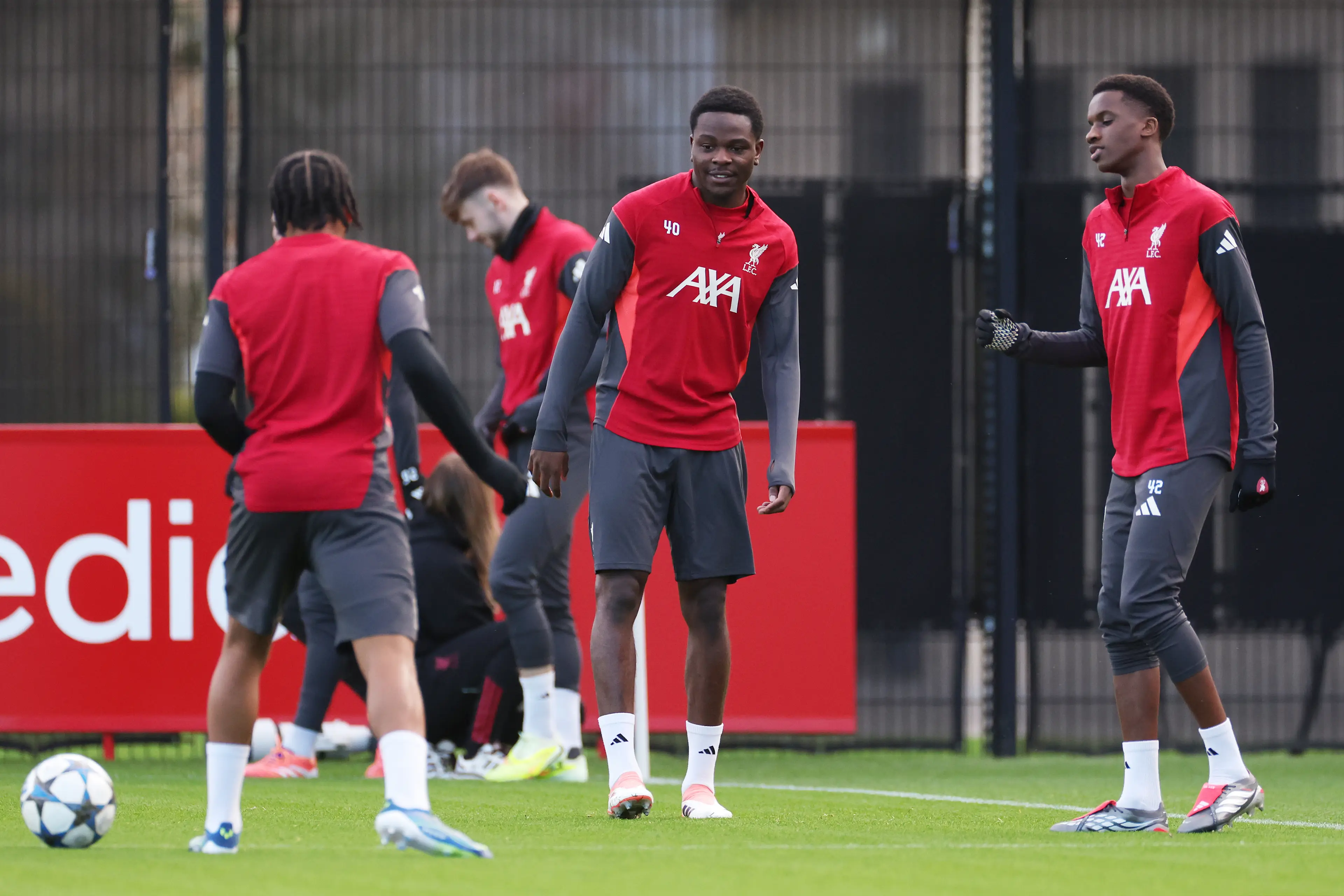 Wellity Lucky trained on Monday ahead of Liverpool's game against Inter Milan on Tuesday. Image: Getty 