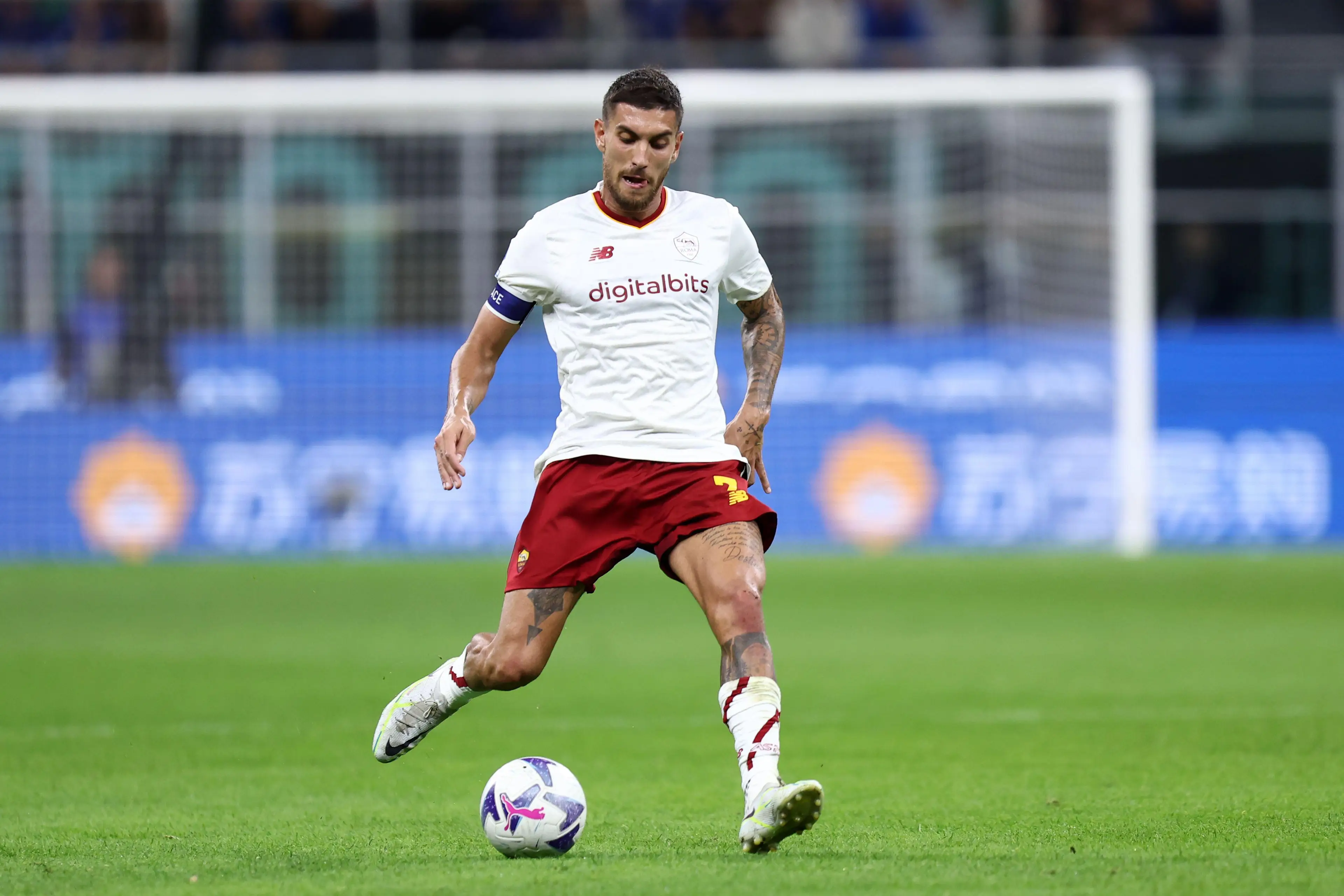Lorenzo Pellegrini in Serie A action for AS Roma. (Alamy)