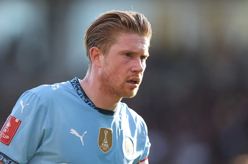 Kevin De Bruyne will leave Man City at the end of the 2024/25 season (Credit:Getty)