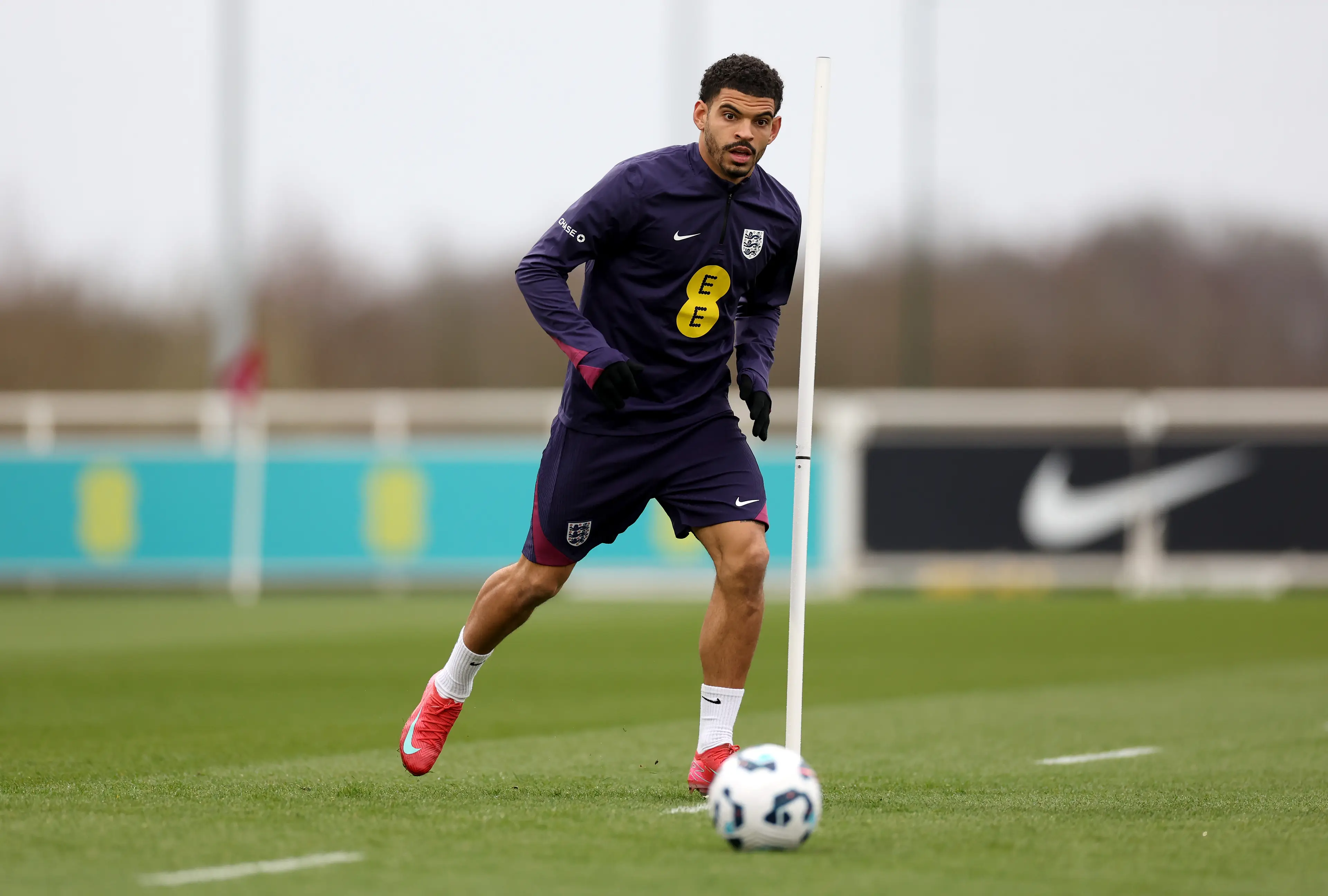 Morgan Gibbs-White during England training. Image: Getty 
