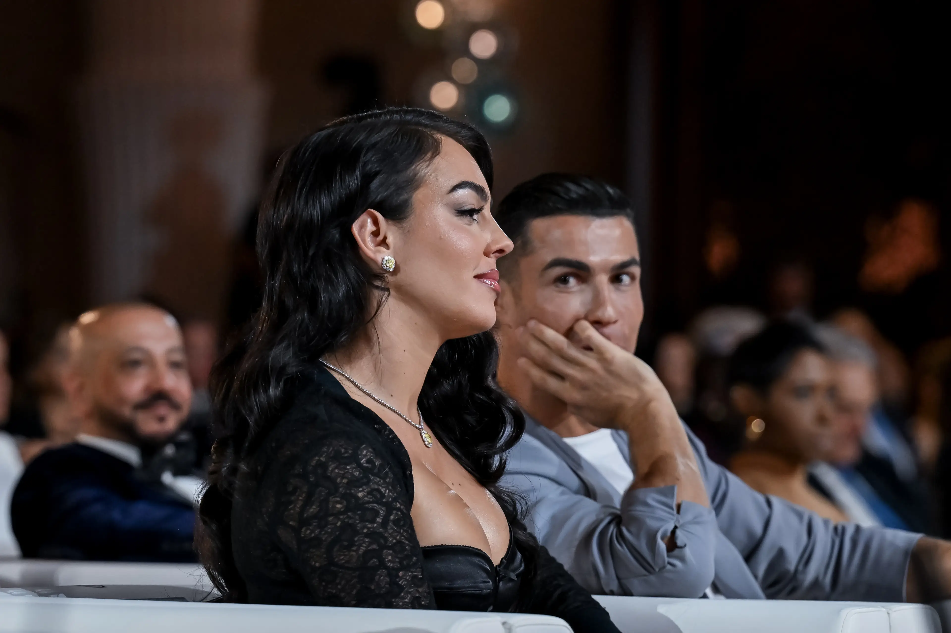 Cristiano Ronaldo and Georgina Rodriguez at the Globe Soccer Awards. Image: Getty