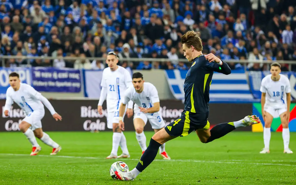 A laser was shone at Scott McTominay against Greece (Credit:Getty)