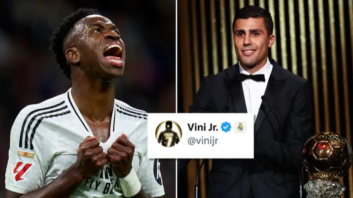 Vinicius Jr dropped the coldest 10-word message minutes after losing the 2024 Ballon d'Or to Rodri