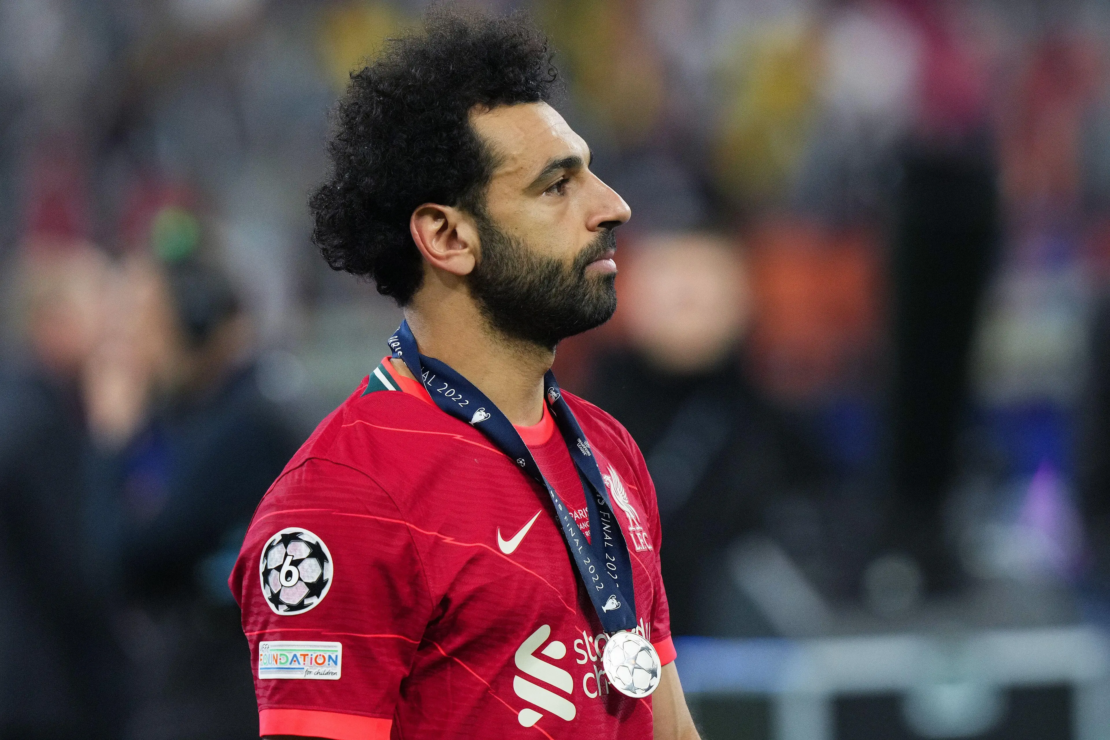 Salah was left dejected at full time. Image: Alamy