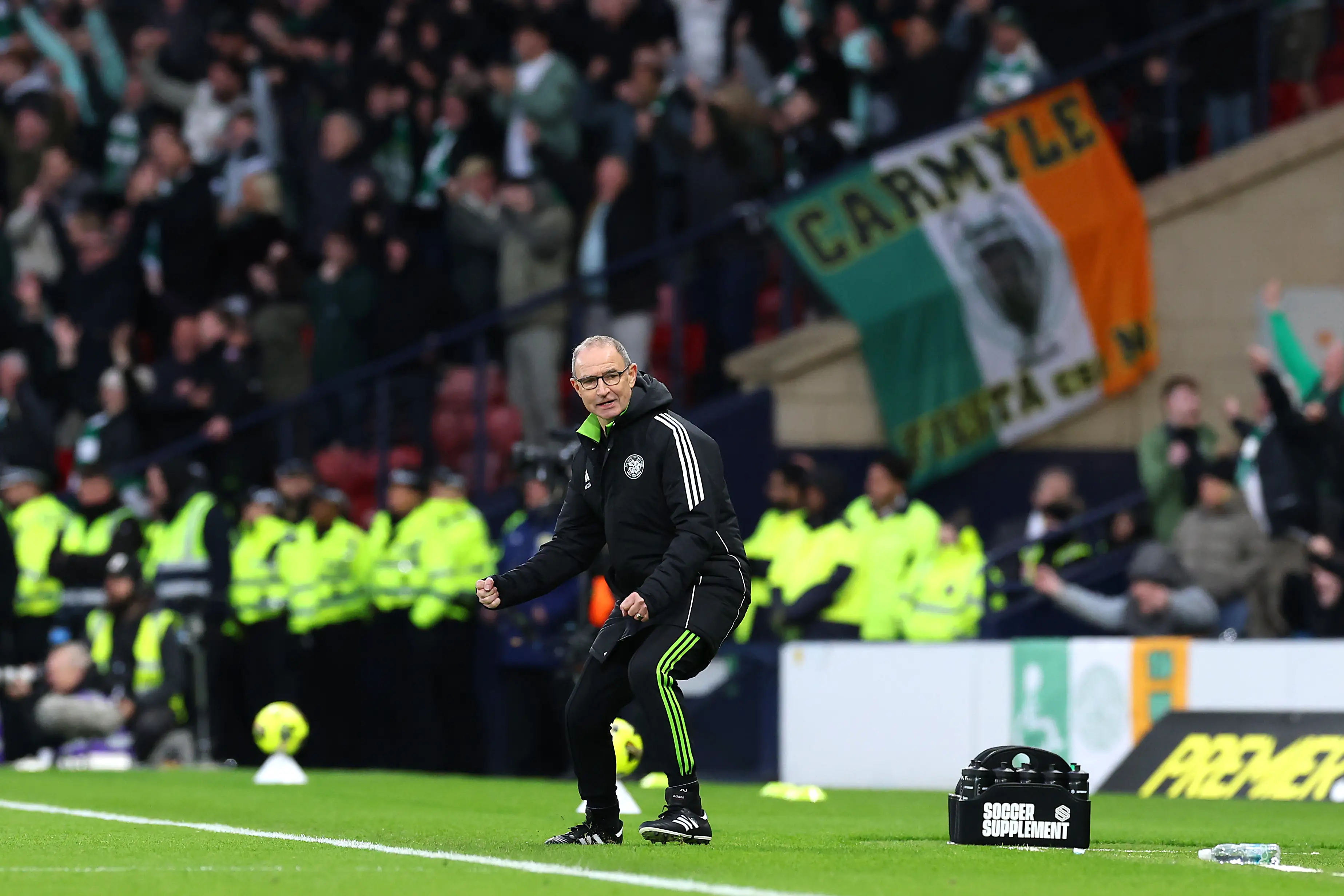 O'Neill was certainly animated on the Hampden Park touchline. Image credit: Getty