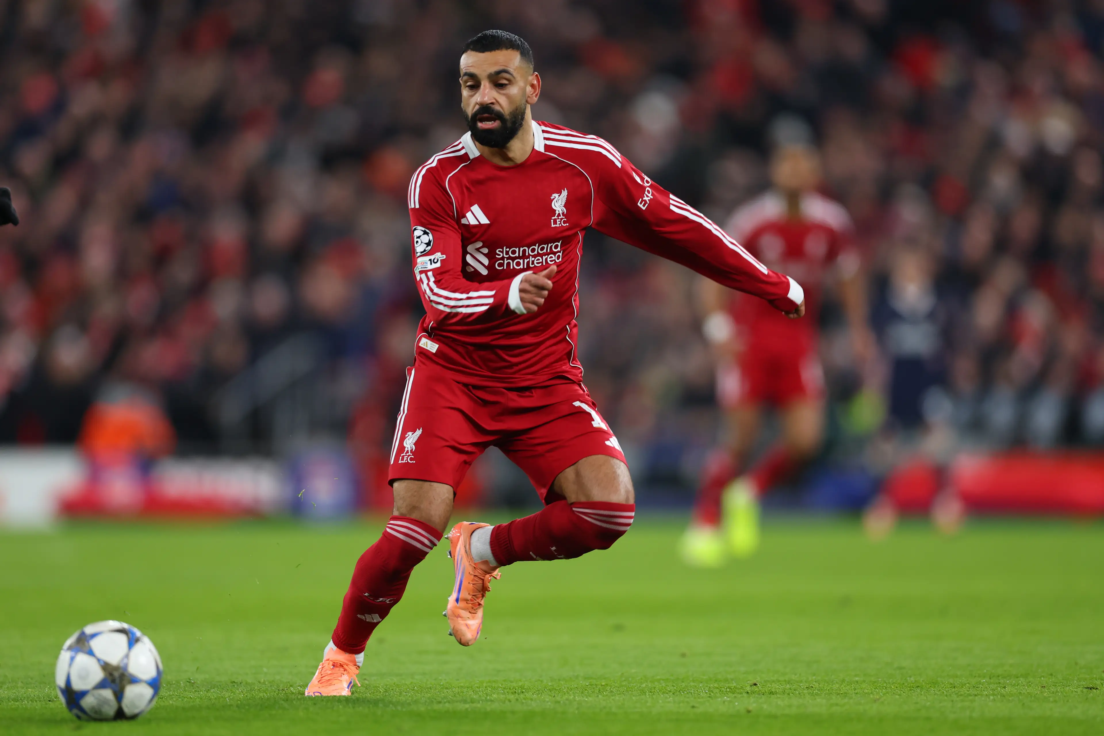 Mohamed Salah has been linked with a move away from Liverpool. Image: Getty