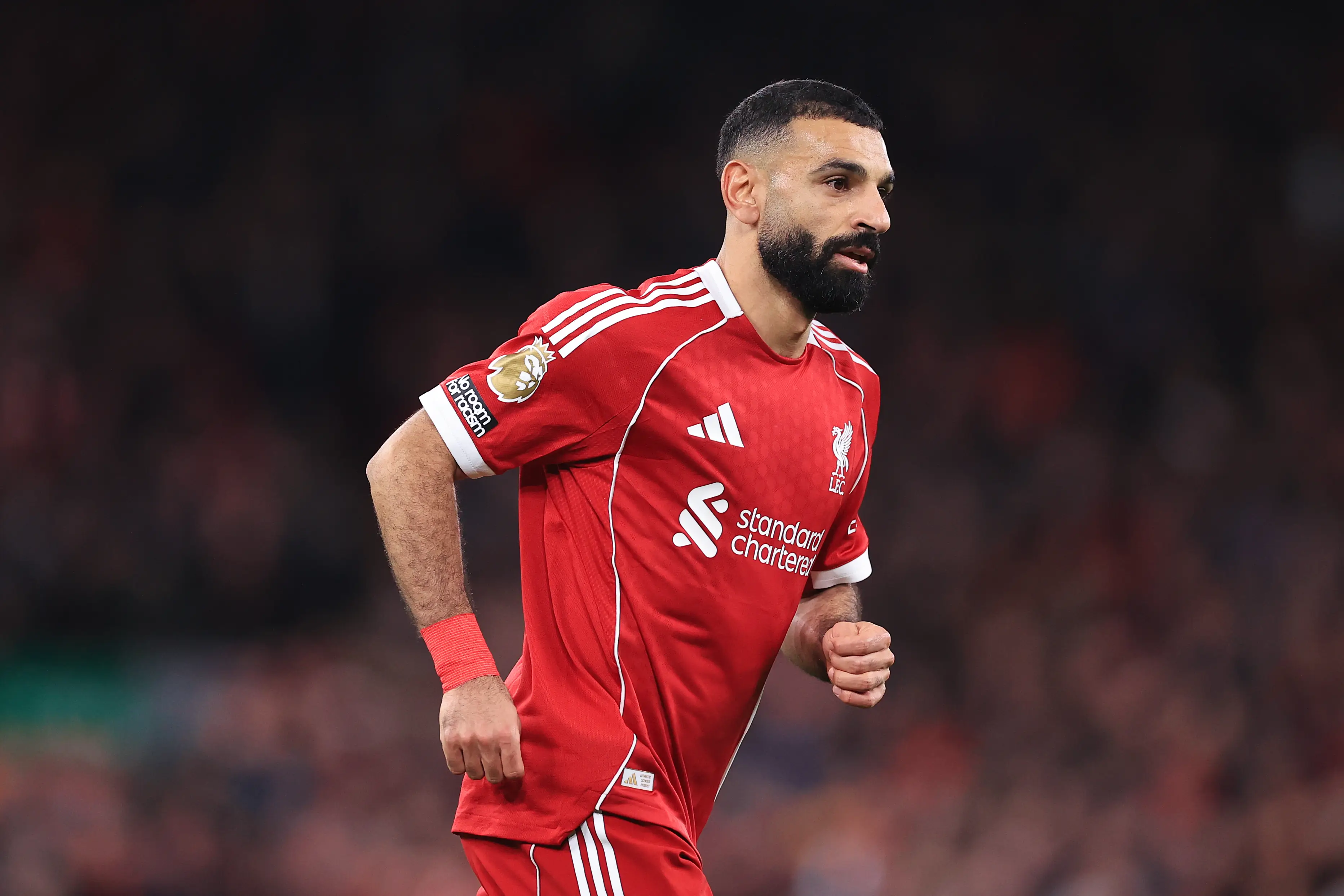 Mohamed Salah made his Liverpool return against Brighton. Image: Getty 
