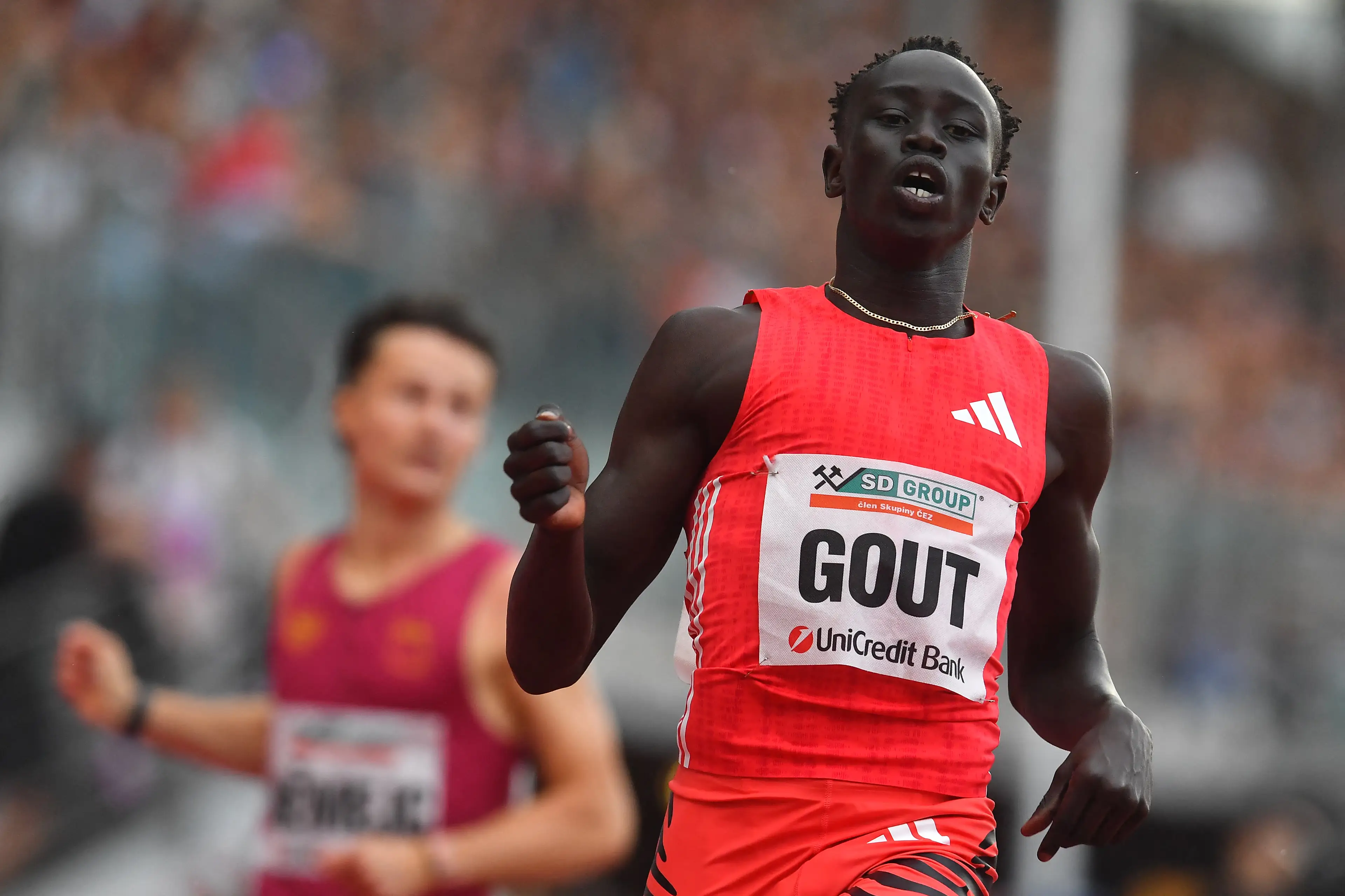 Gout Gout set a new Australian record at the Golden Spike meeting in Ostrava. Image: Getty 