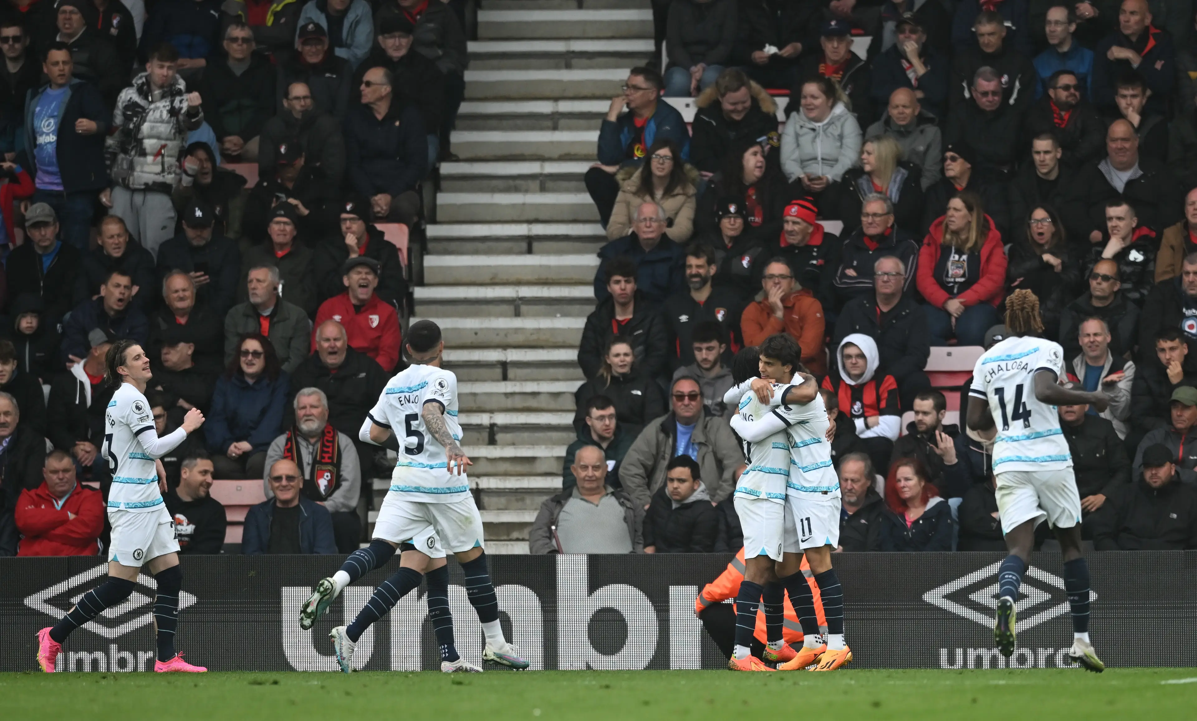 Chelsea players were relieved to have got the result too. (