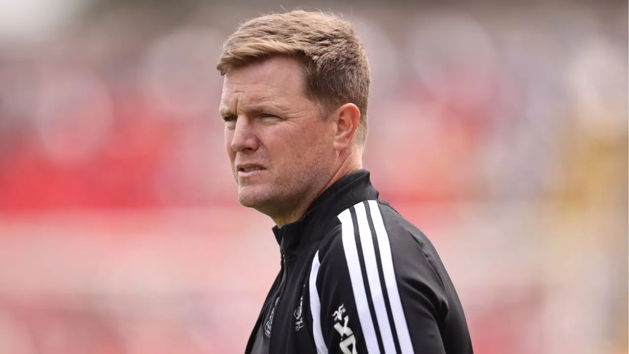 Eddie Howe is the favourite to replace Michael Carrick as Man Utd manager (Image: Getty)