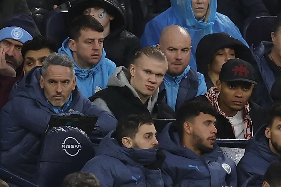 Man City were without Erling Haaland against Liverpool (Image: Getty)