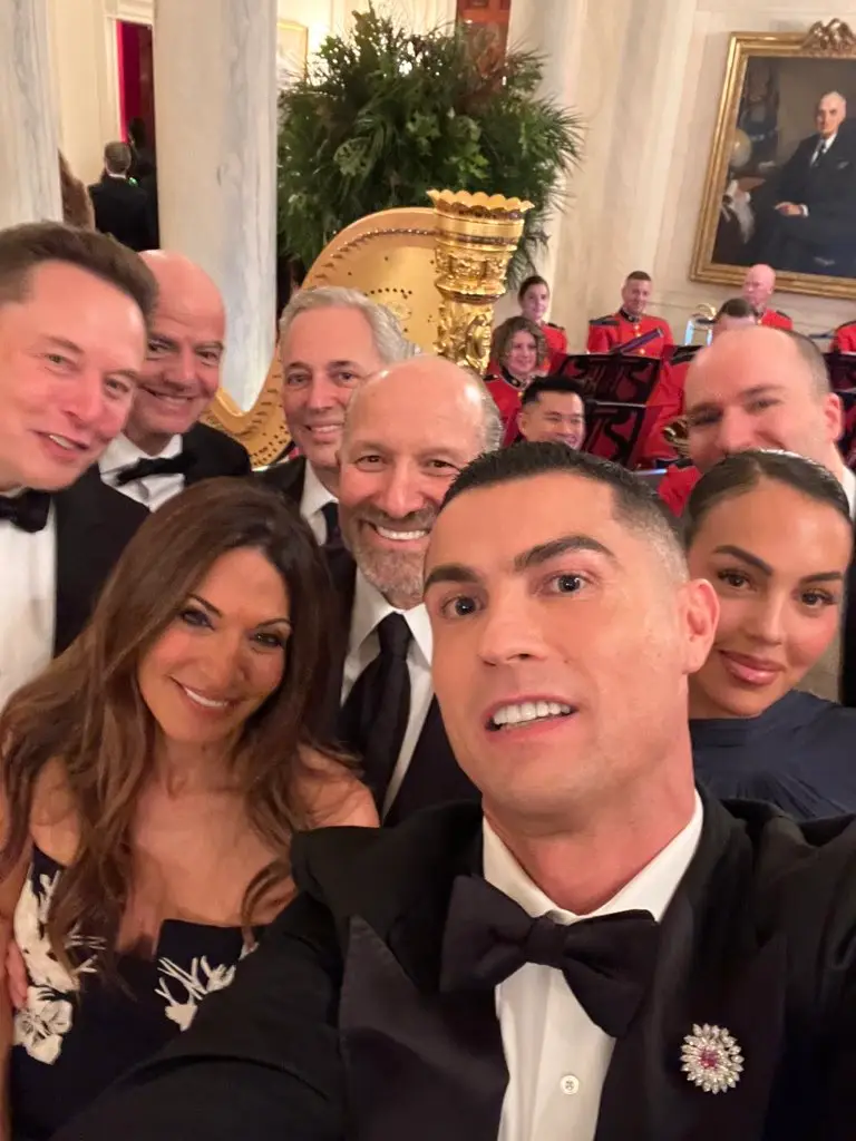 Ronaldo took a selfie at the White House event. Image credit: X/David Sacks