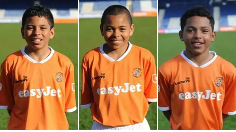 Rio, Cole and Jay Dasilva impressed in Luton Town's academy. Image credit: Luton Town 