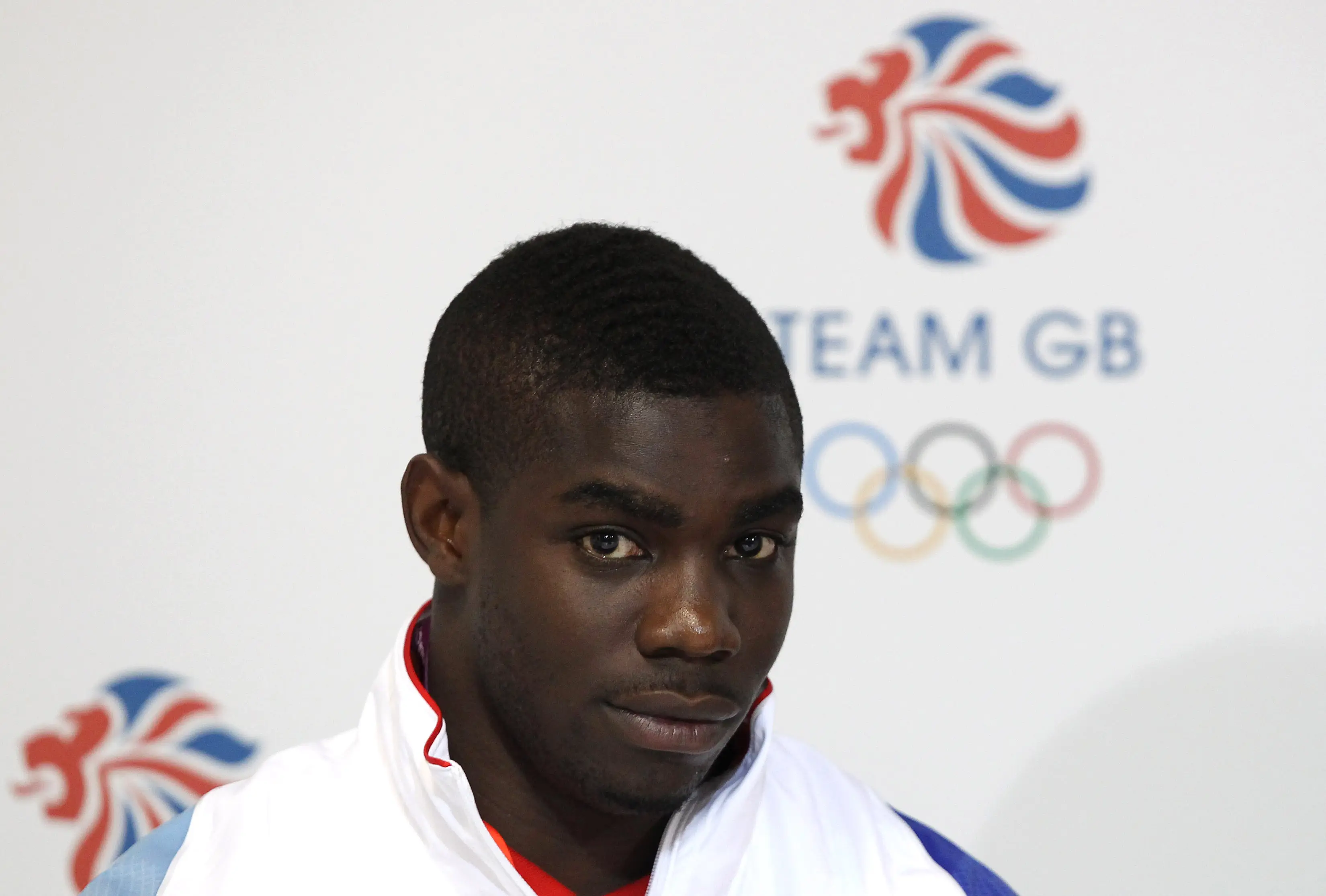 Micah Richards during a press conference at the 2012 Olympics. Image: Getty 