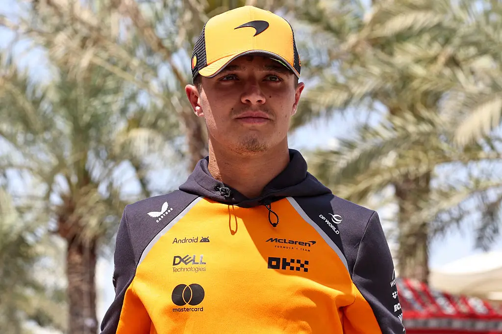 McLaren driver Lando Norris is the favourite to win the Bahrain Grand Prix. (Image: Getty)