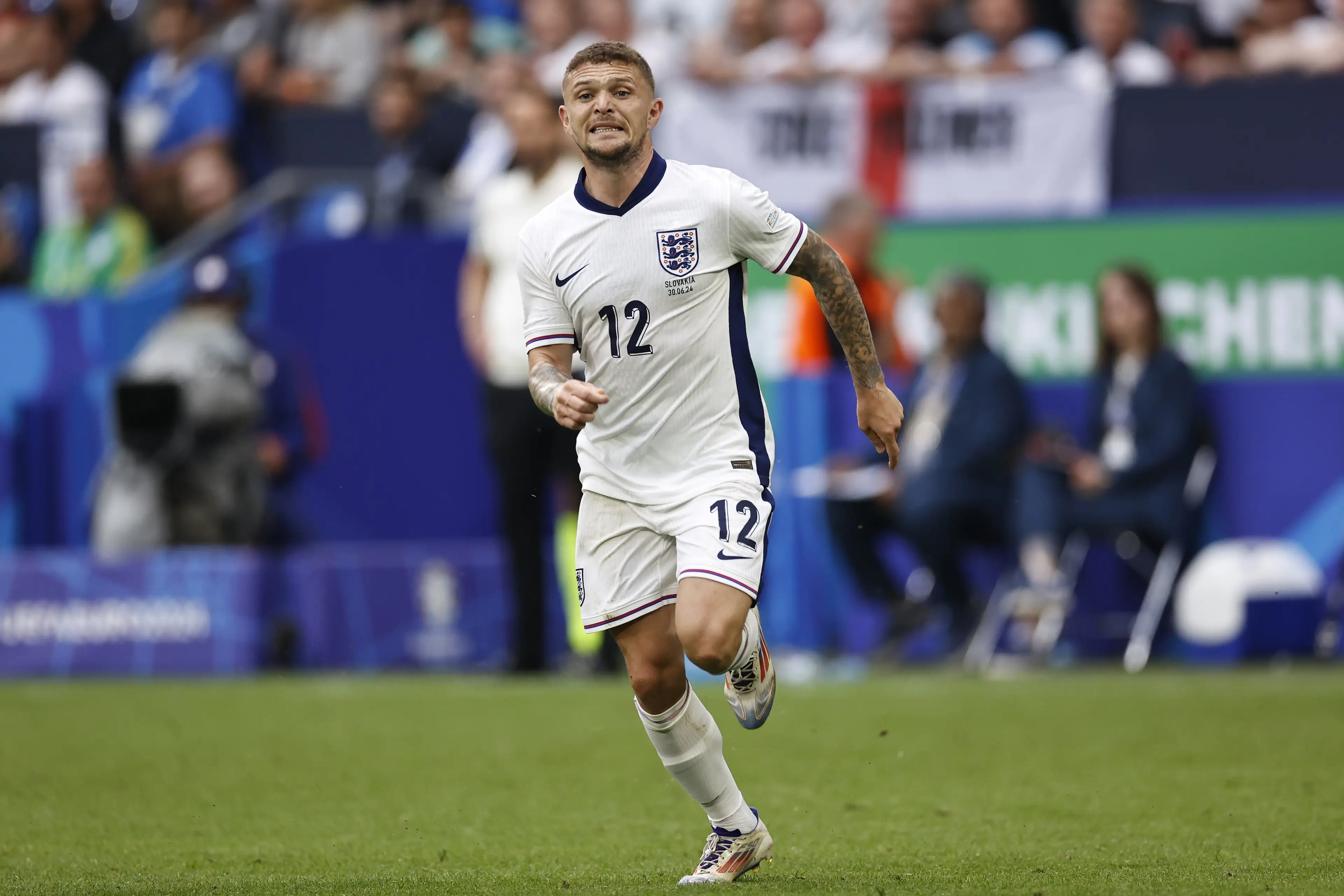 Kieran Trippier in action for England against Slovakia. Image: Getty