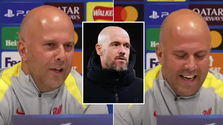 Liverpool boss Arne Slot aims subtle dig at Man Utd as Erik ten Hag battles to save job